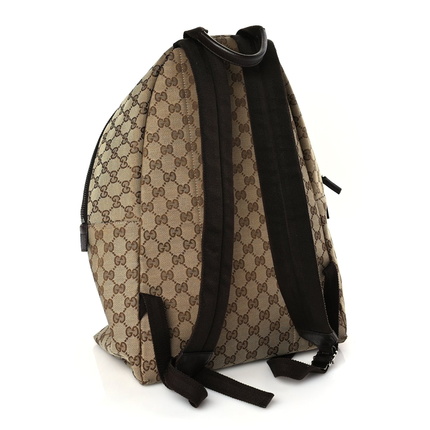 Gucci GG Monogram Web Medium Classic Backpack Brown