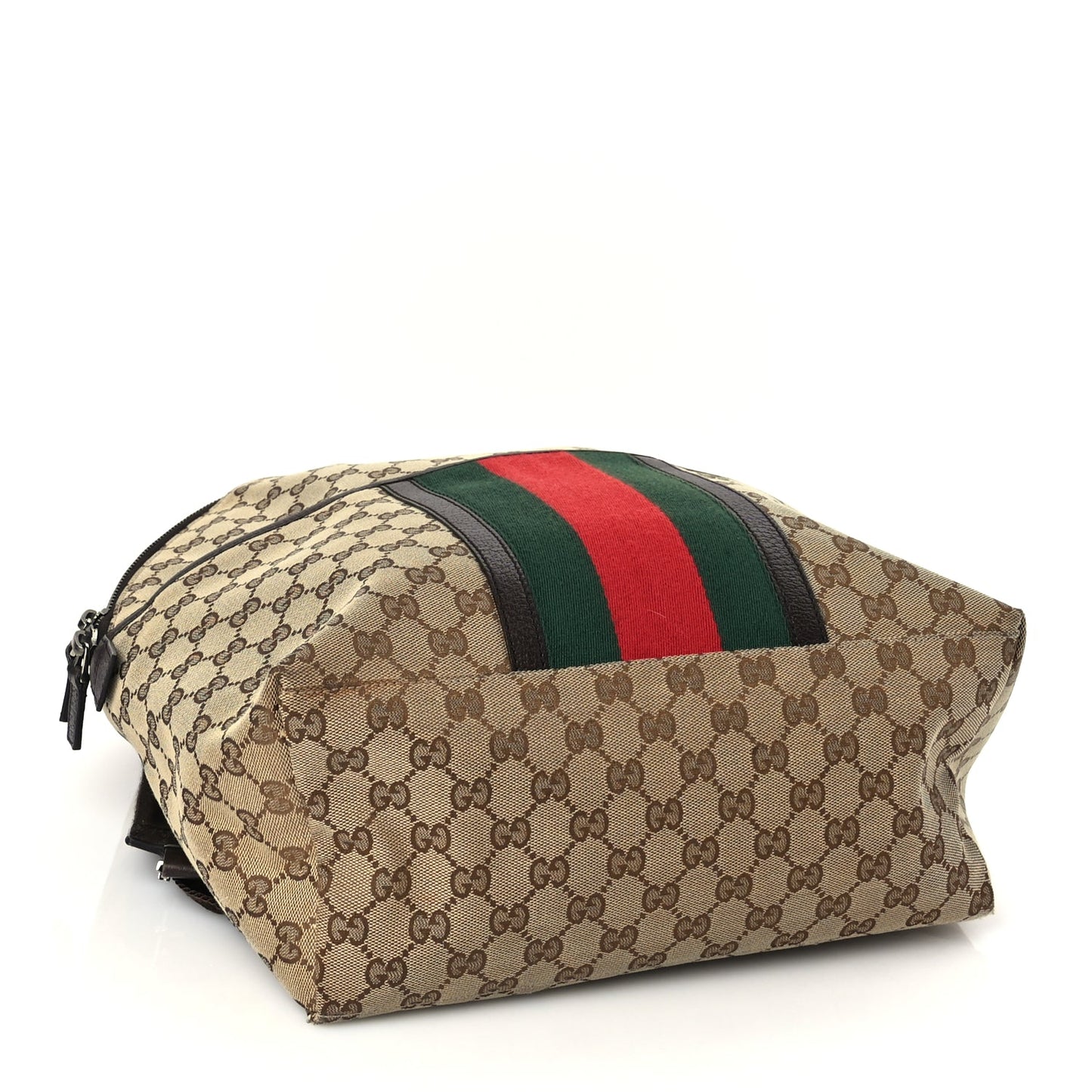 Gucci GG Monogram Web Medium Classic Backpack Brown