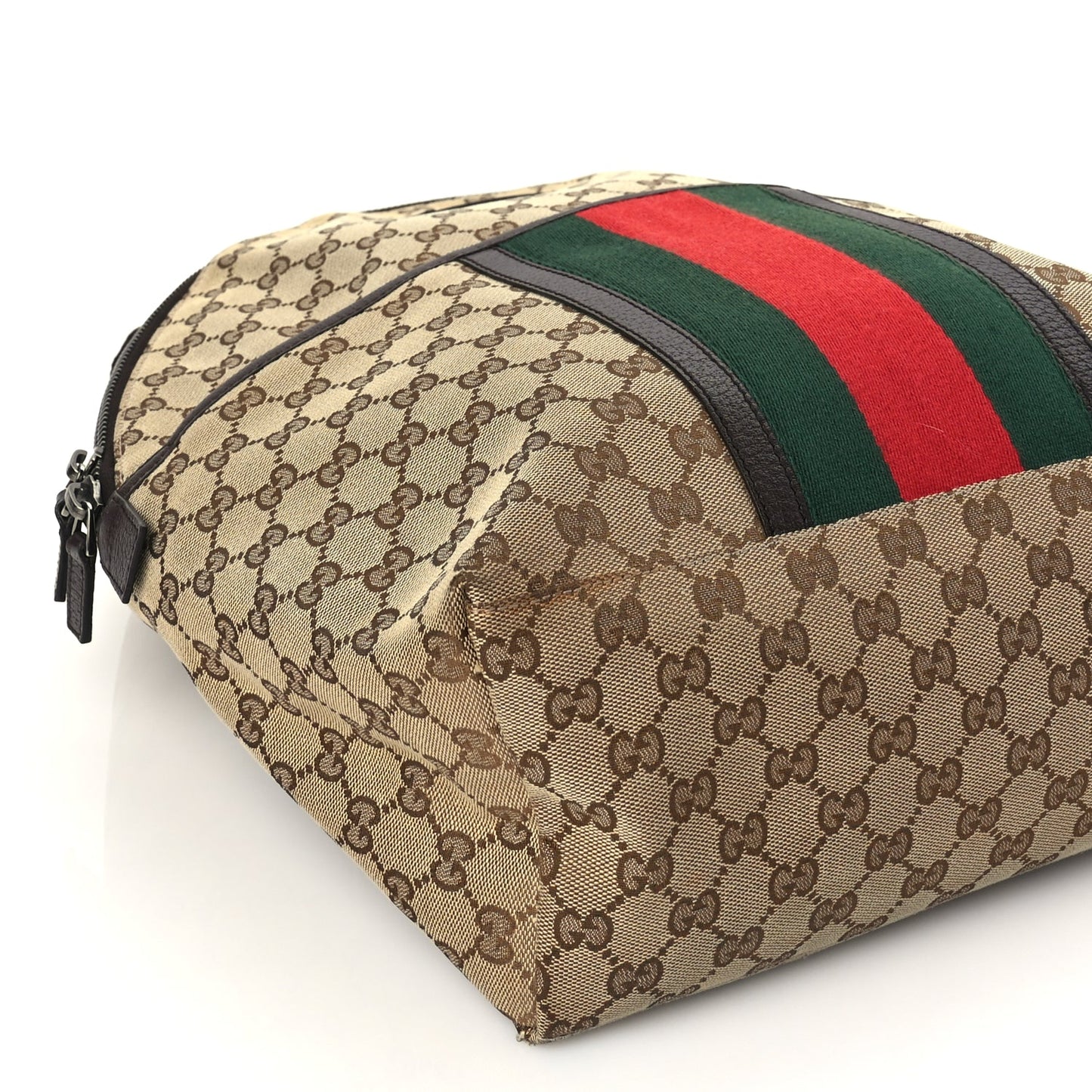Gucci GG Monogram Web Medium Classic Backpack Brown