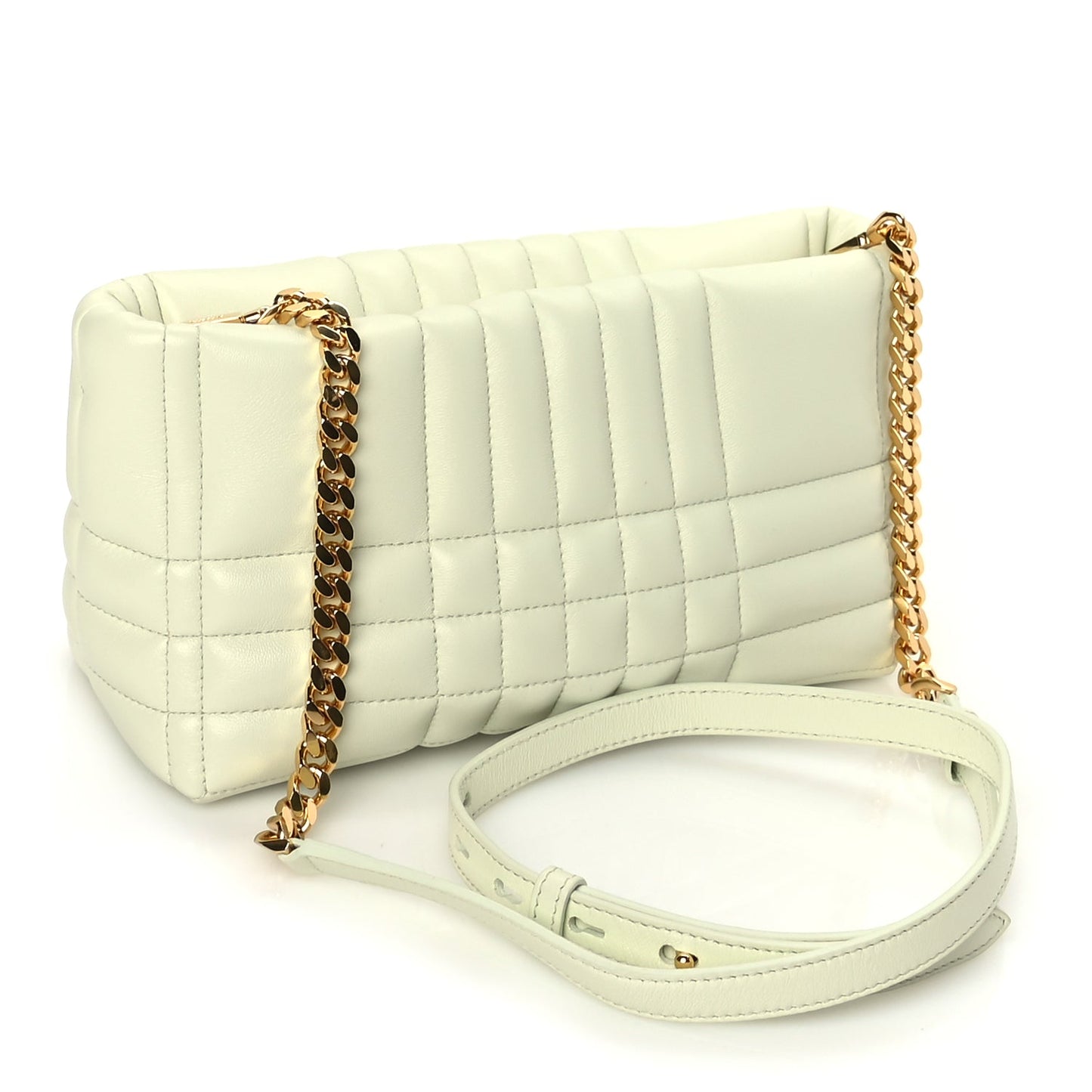 Burberry Lambskin Quilted Small Soft Lola Bag Pistachio