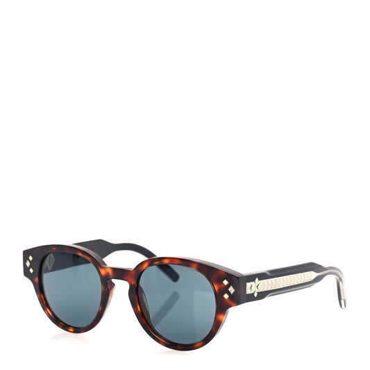 Christian Dior Acetate Rectangular CD Diamond R2I Sunglasses  Tortoise