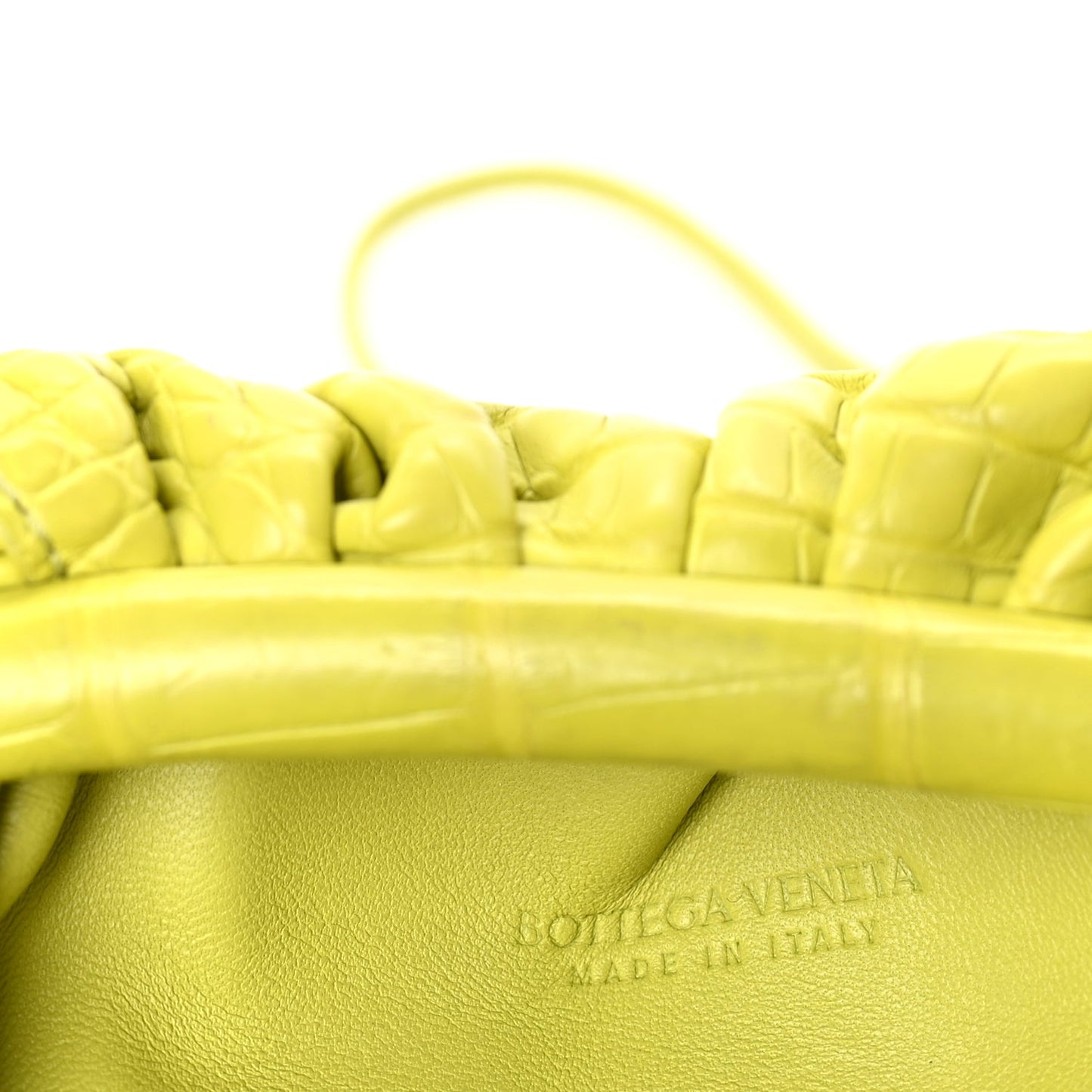 Bottega Veneta Crocodile The Mini Pouch Clutch Kiwi