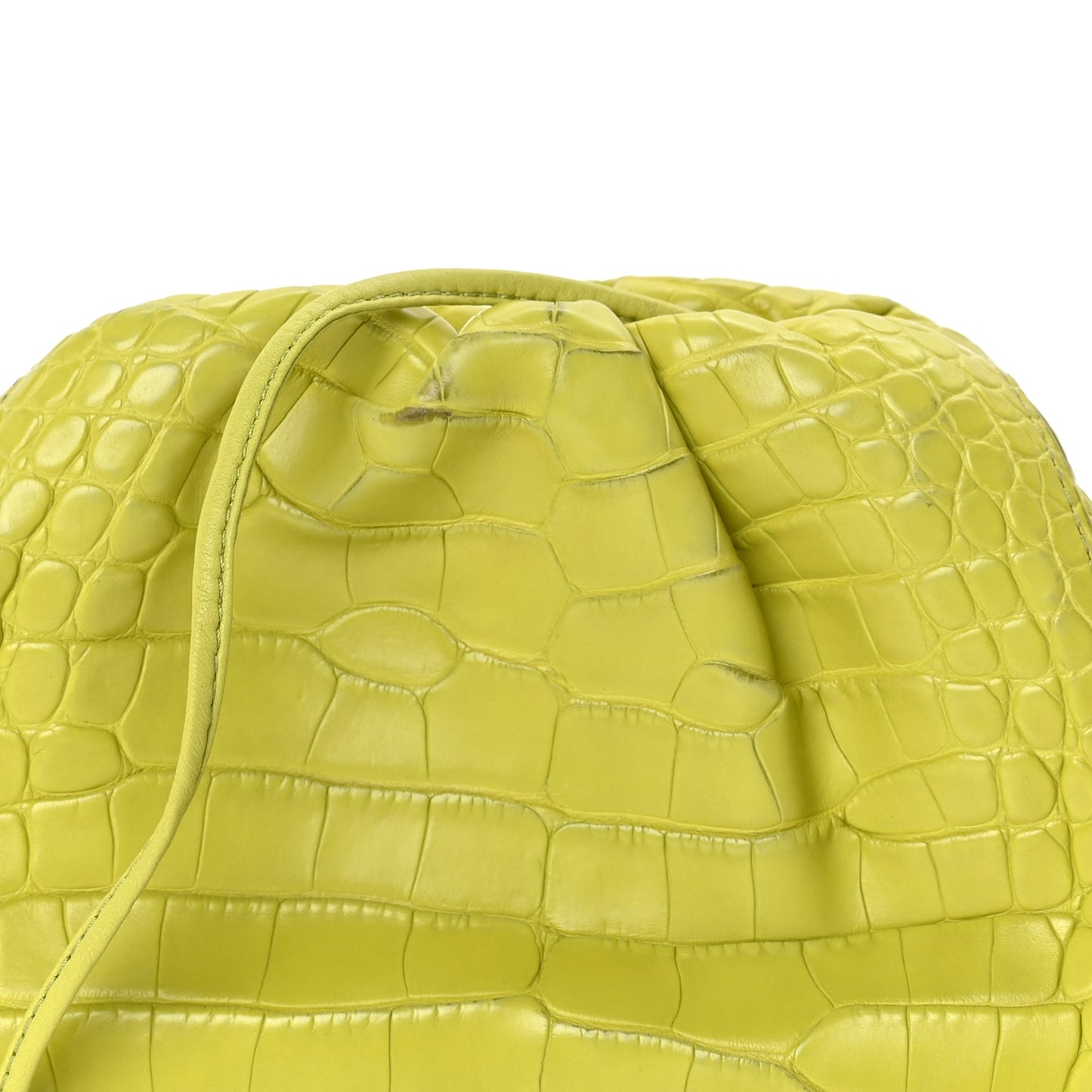 Bottega Veneta Crocodile The Mini Pouch Clutch Kiwi