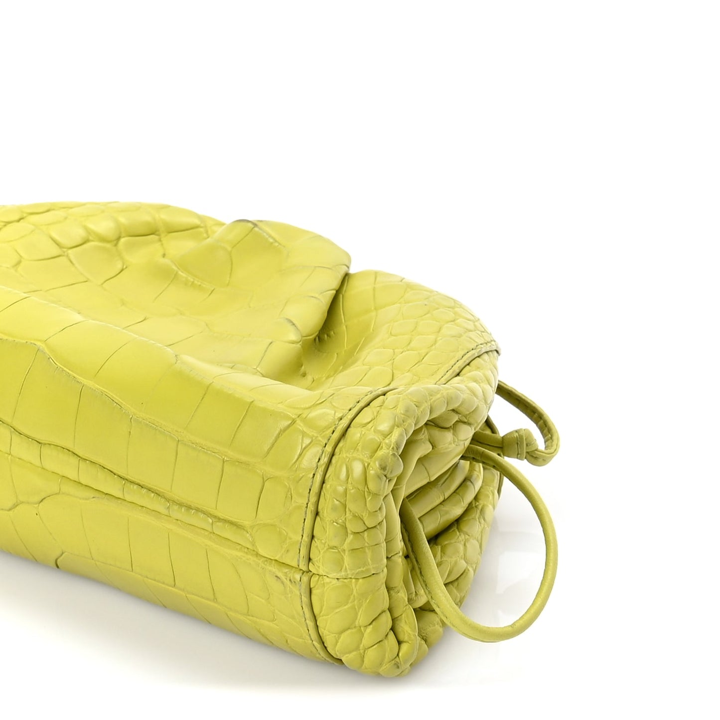 Bottega Veneta Crocodile The Mini Pouch Clutch Kiwi