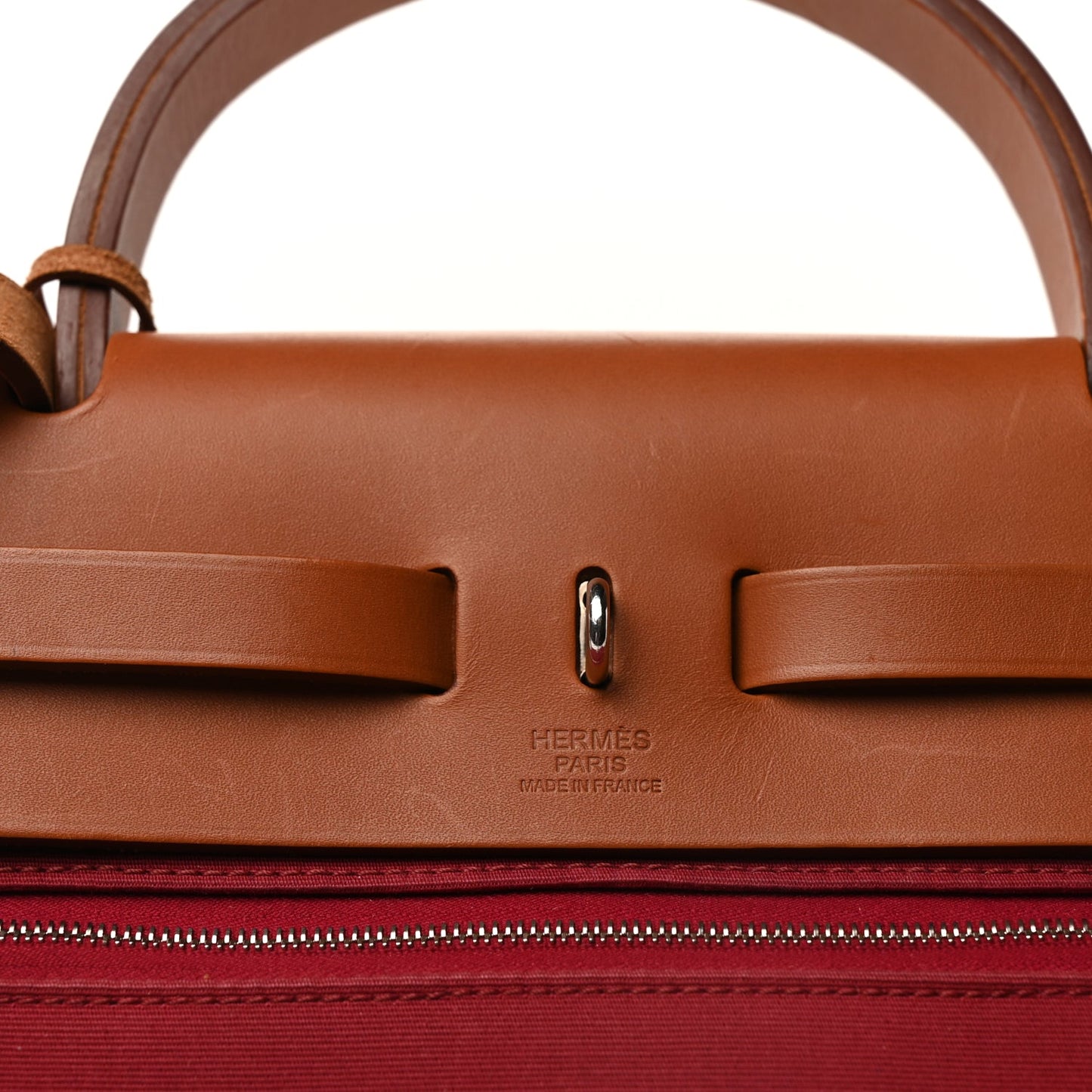 Hermes Vache Hunter Toile Herbag Zip 31 PM Rubis