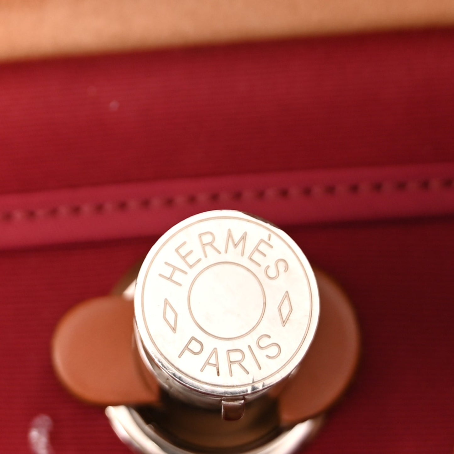 Hermes Vache Hunter Toile Herbag Zip 31 PM Rubis
