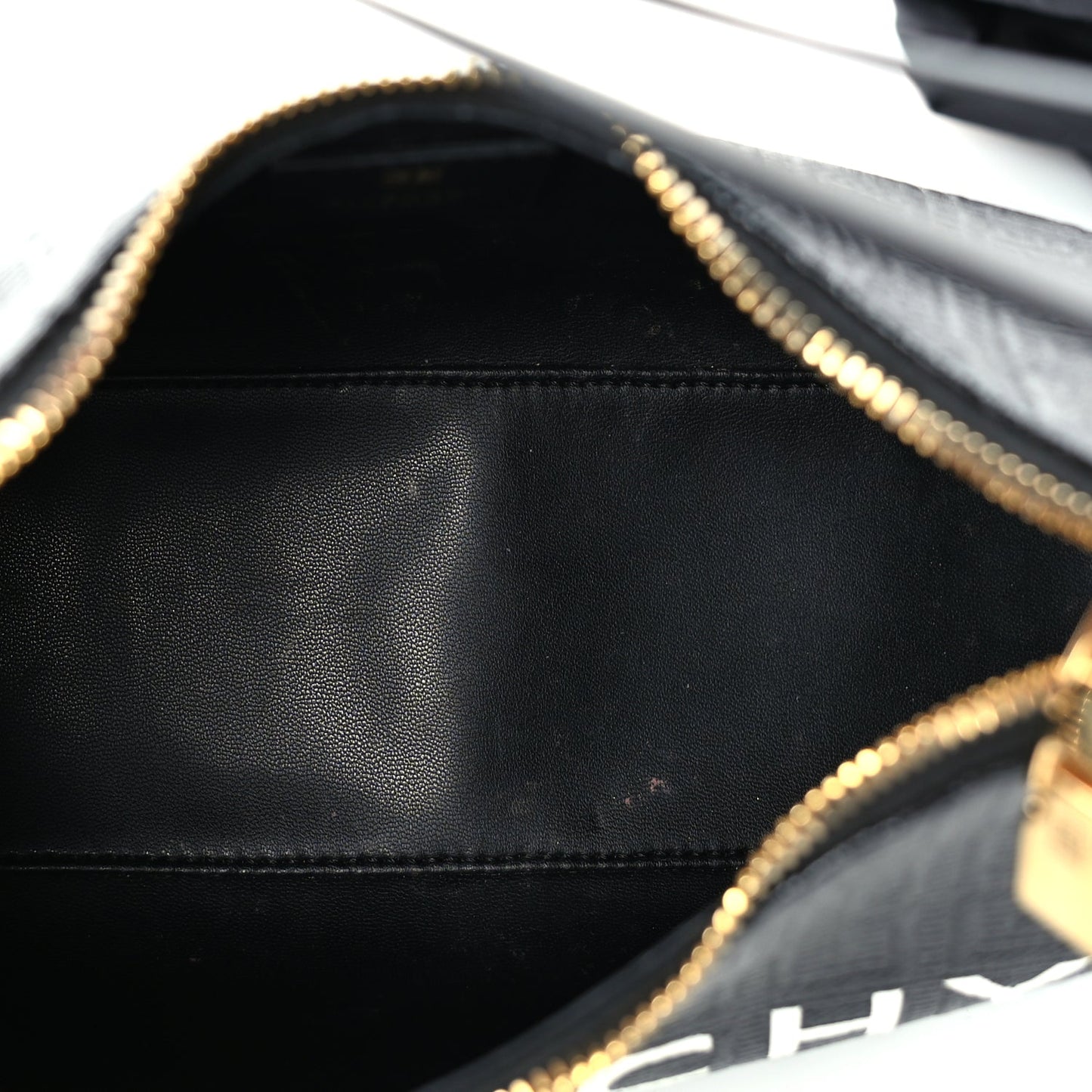 Givenchy Coated Canvas Logo 4G Embossed Small Moon Cut Out Shoulder Bag Black
