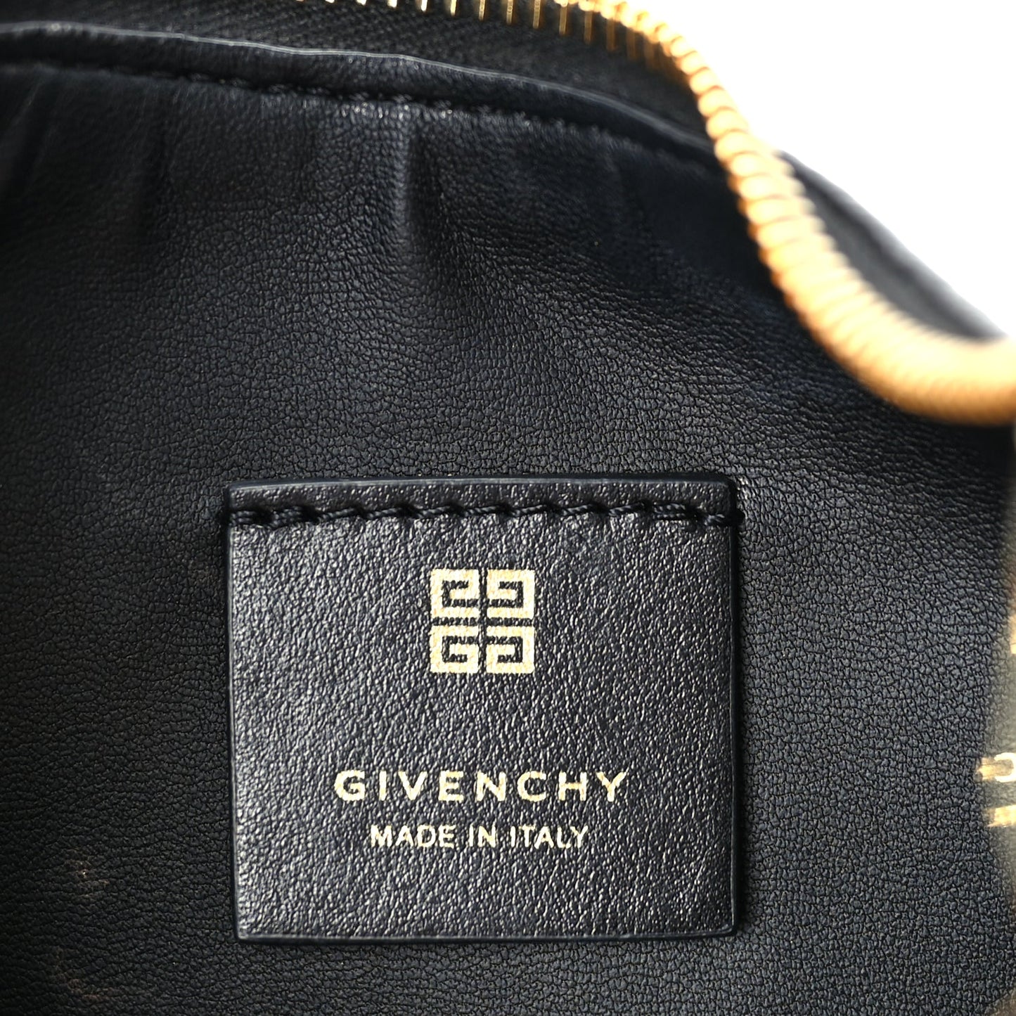 Givenchy Coated Canvas Logo 4G Embossed Small Moon Cut Out Shoulder Bag Black