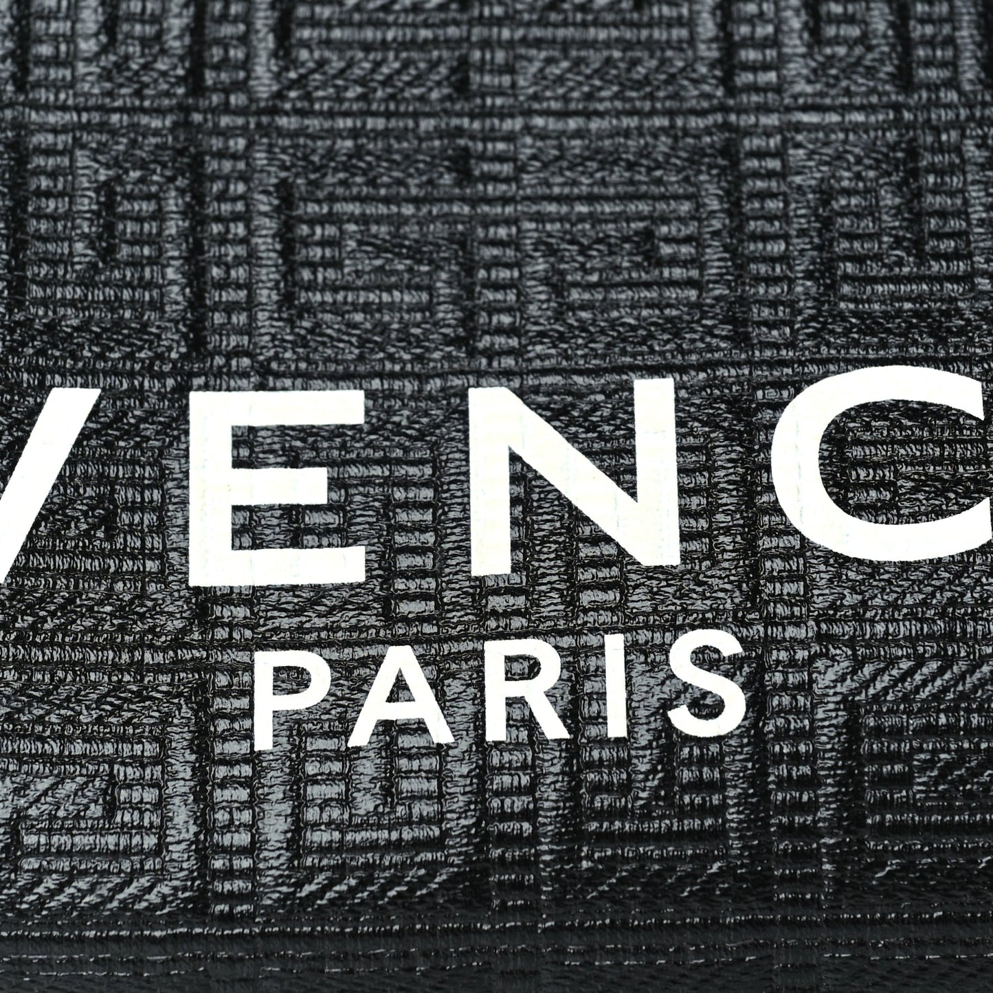 Givenchy Coated Canvas Logo 4G Embossed Small Moon Cut Out Shoulder Bag Black