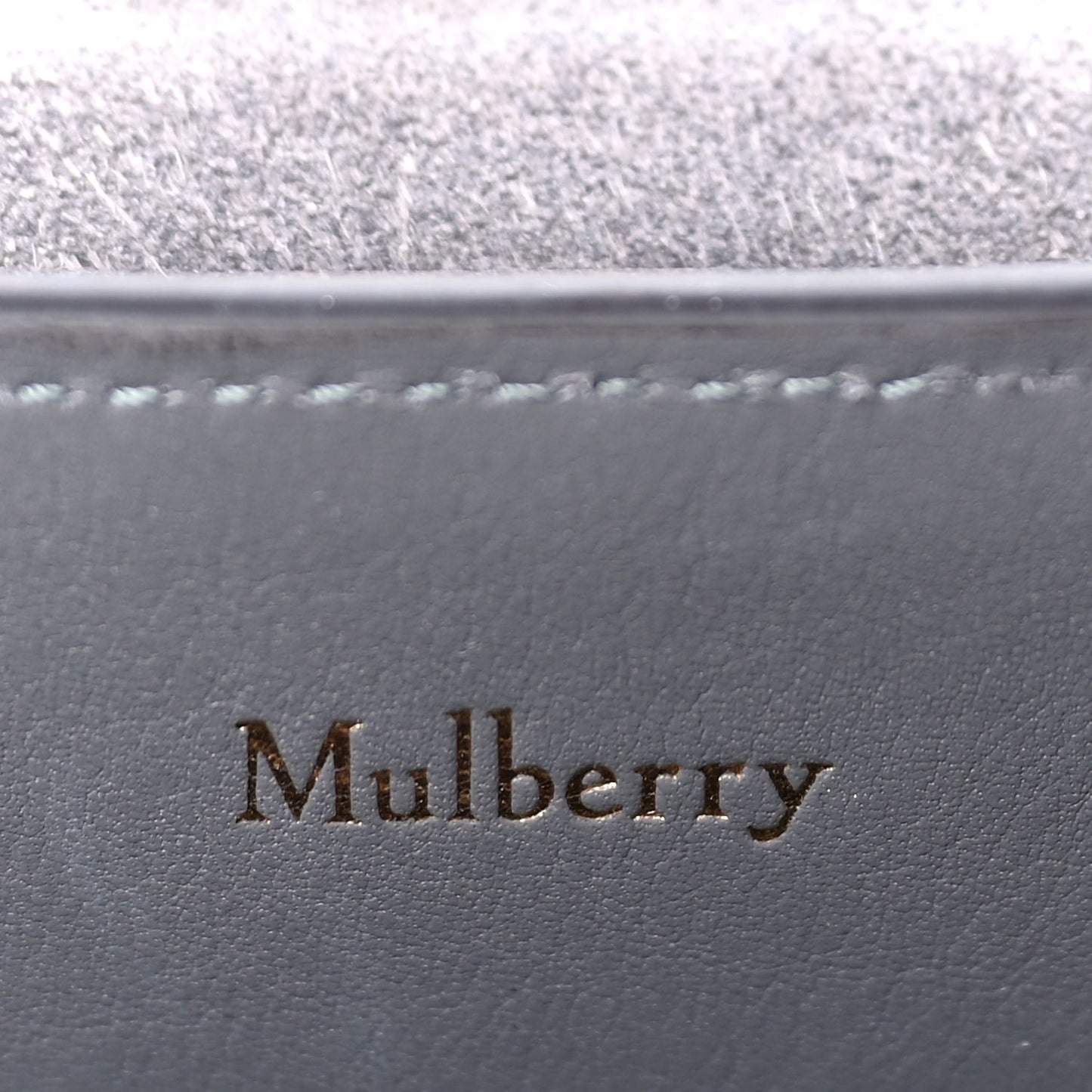 Mulberry Small Classic Grain Calfskin Mini Seaton Grey