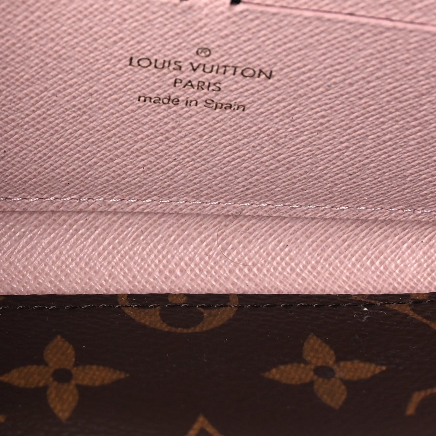 Louis Vuitton Monogram Clemence Wallet  Rose Ballerine