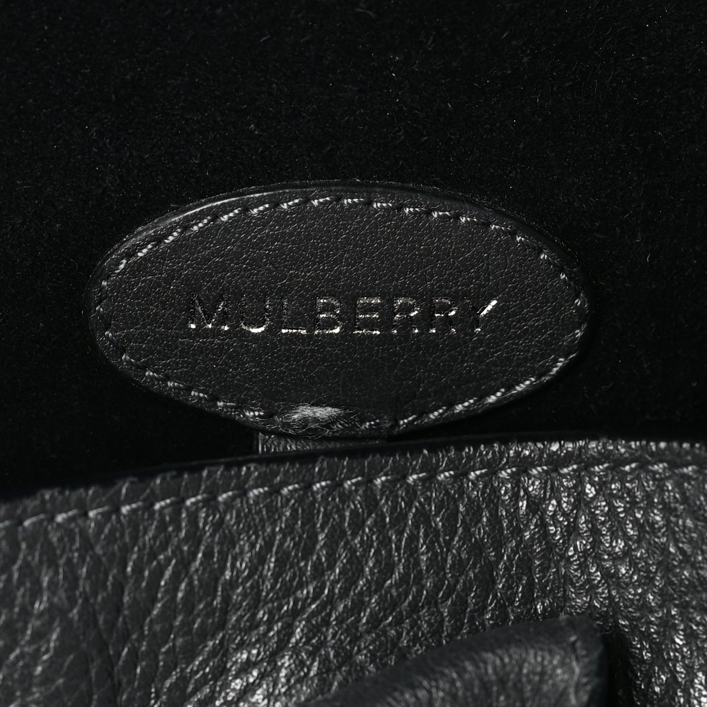 Mulberry Pebbled Calfskin Bayswater Graphite