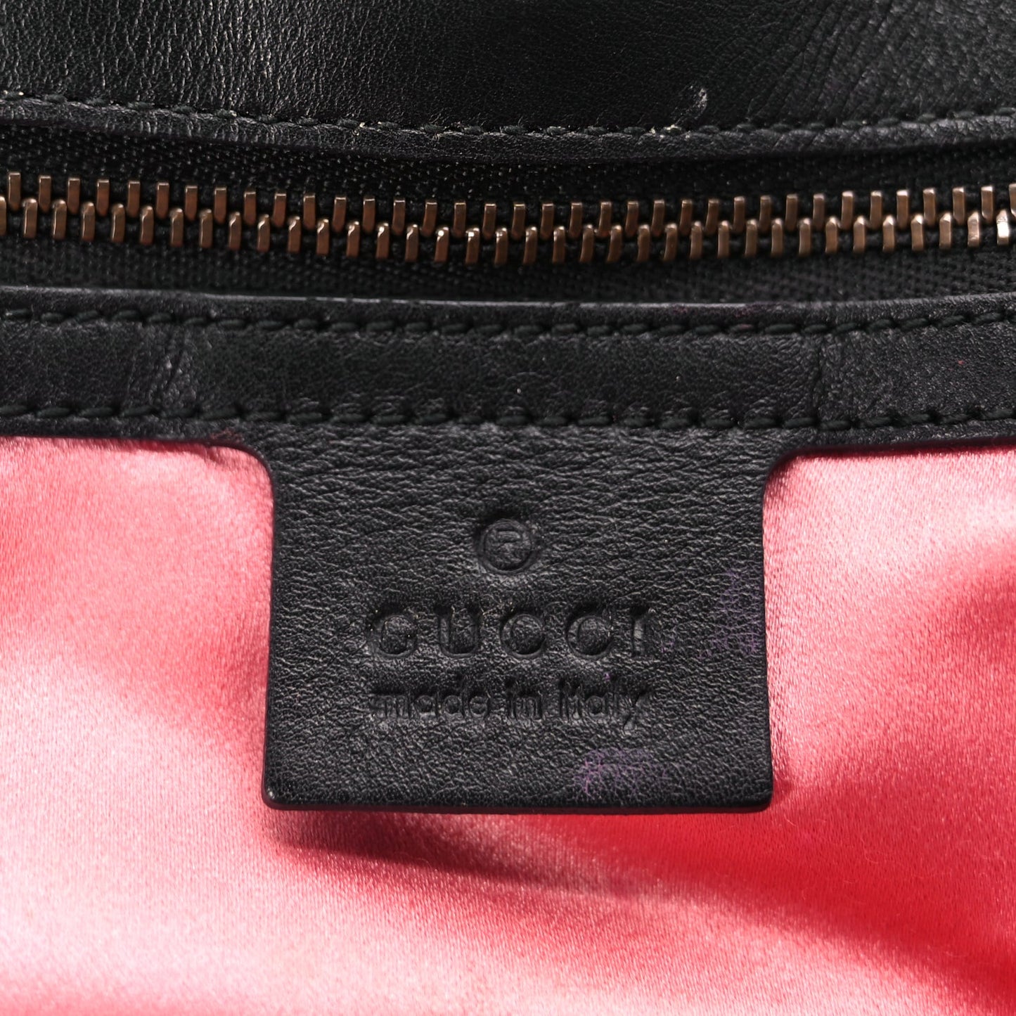 Gucci Velvet Matelasse Medium GG Marmont Shoulder Bag Black