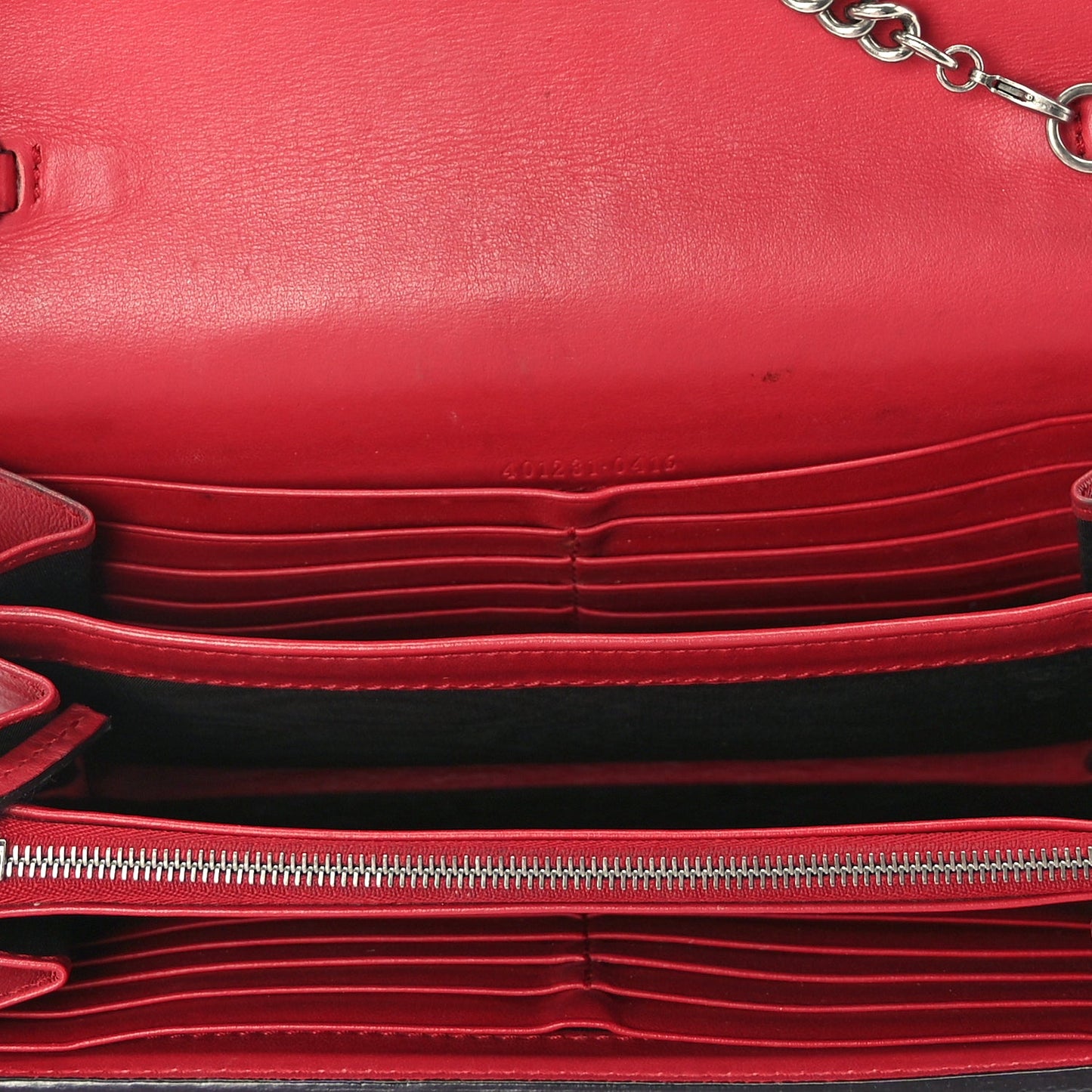 Gucci GG Supreme Monogram Mini Dionysus Chain Wallet Beige Vulcanic Red