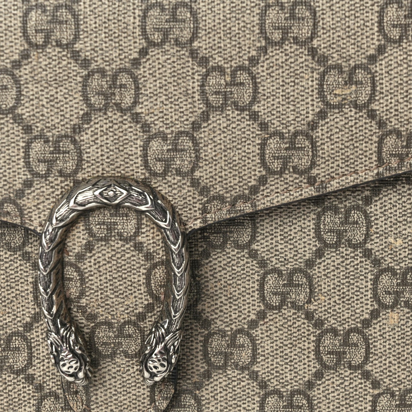 Gucci GG Supreme Monogram Mini Dionysus Chain Wallet Beige Vulcanic Red
