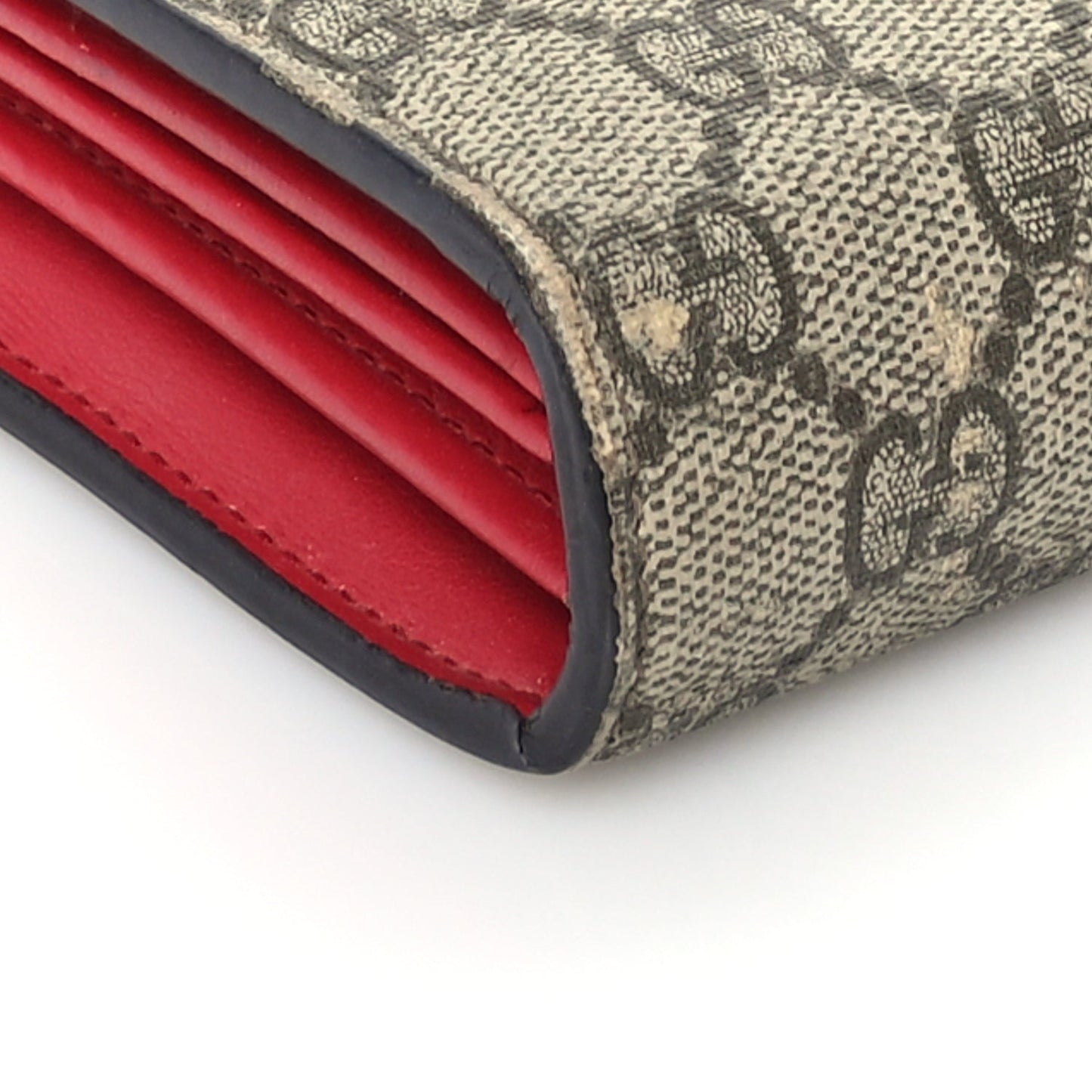 Gucci GG Supreme Monogram Mini Dionysus Chain Wallet Beige Vulcanic Red