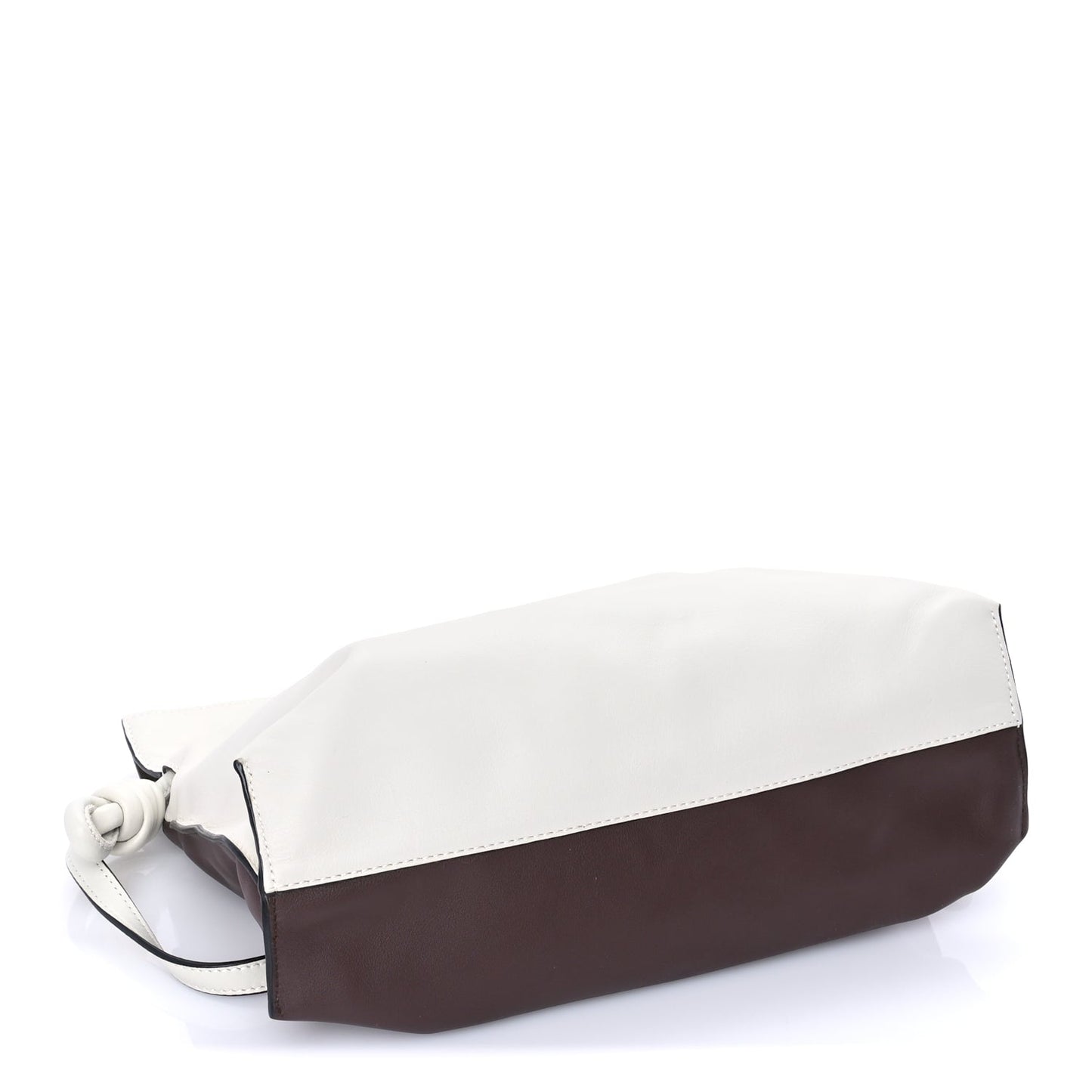 Loewe Nappa Medium Bi-Color Flamenco Knot Bag White