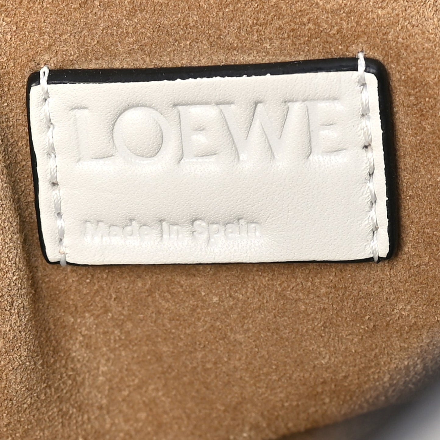 Loewe Nappa Medium Bi-Color Flamenco Knot Bag White