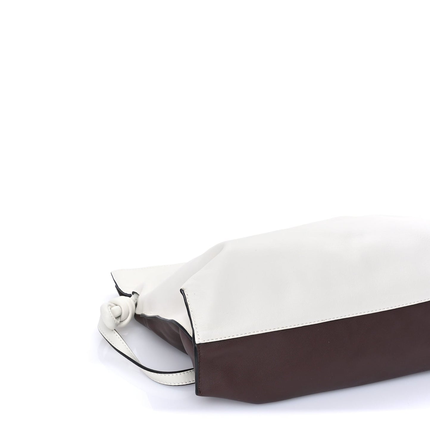 Loewe Nappa Medium Bi-Color Flamenco Knot Bag White