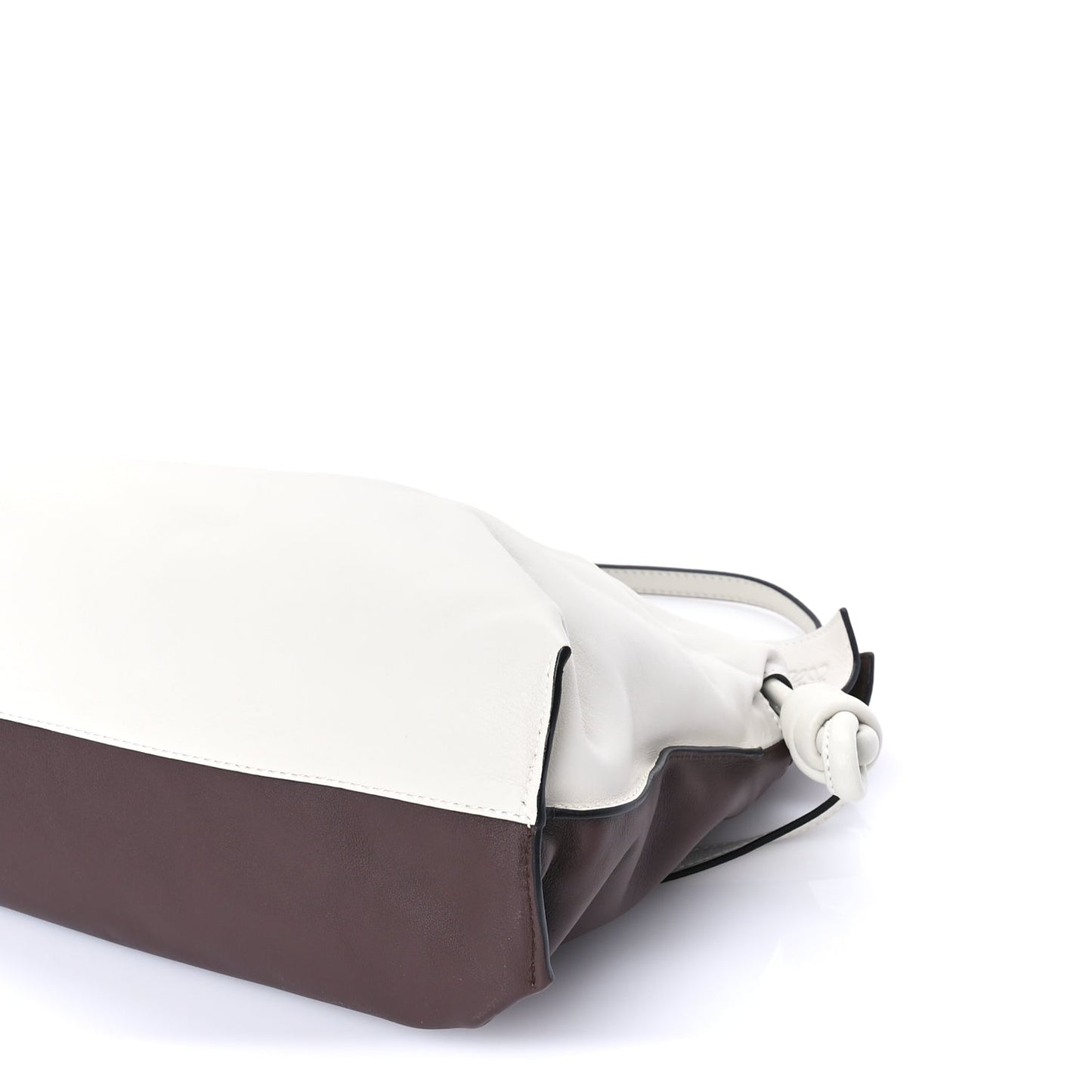 Loewe Nappa Medium Bi-Color Flamenco Knot Bag White