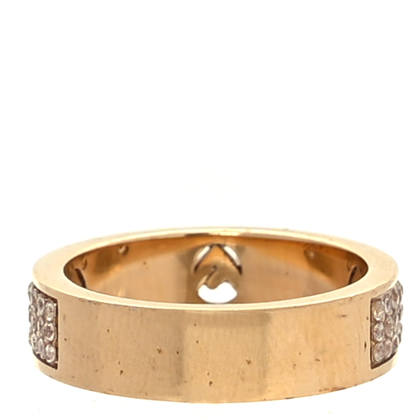 Fendi Metal Crystal FF Ring L Gold