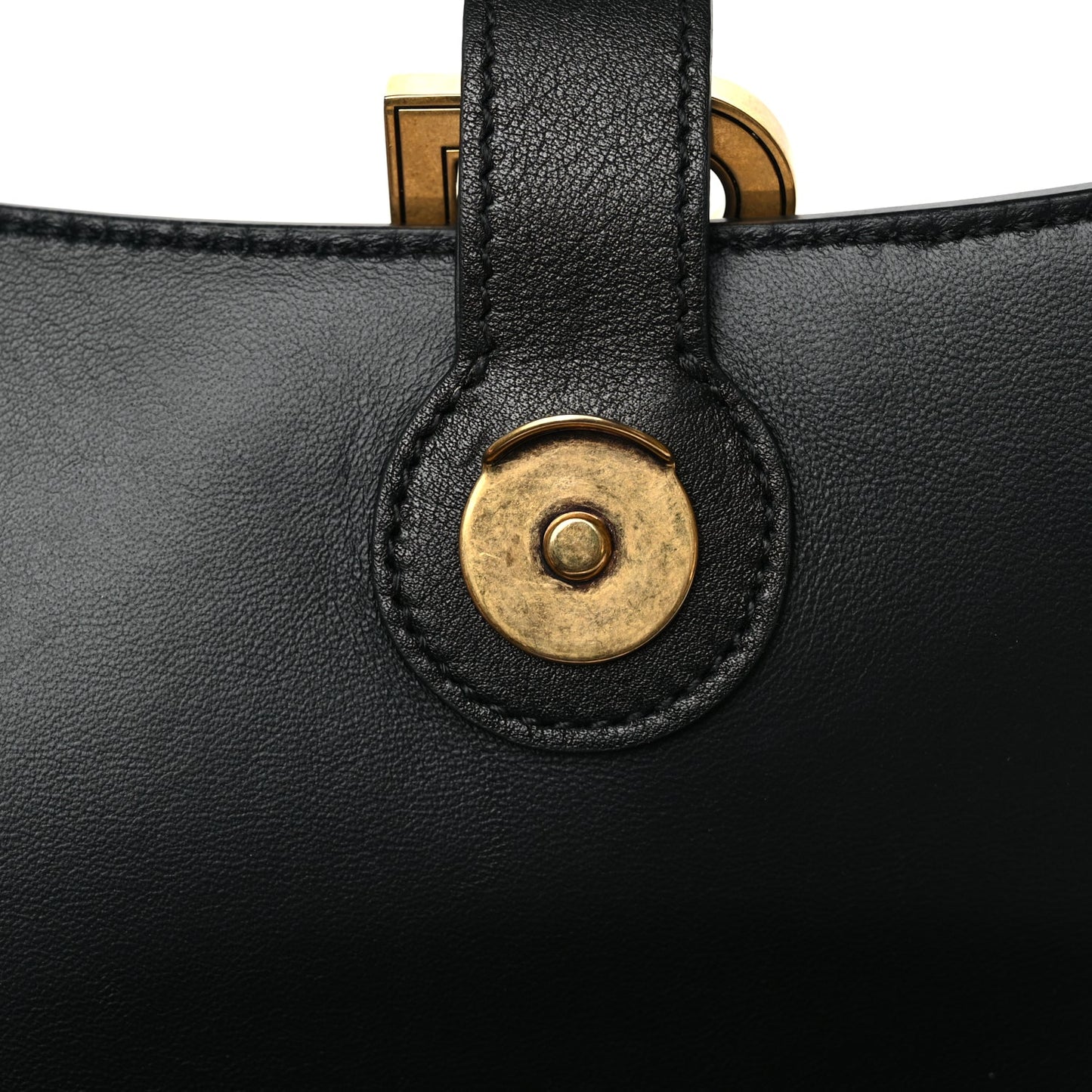 Balenciaga Semi Shiny Smooth Calfskin Small Downtown Shoulder Bag Black