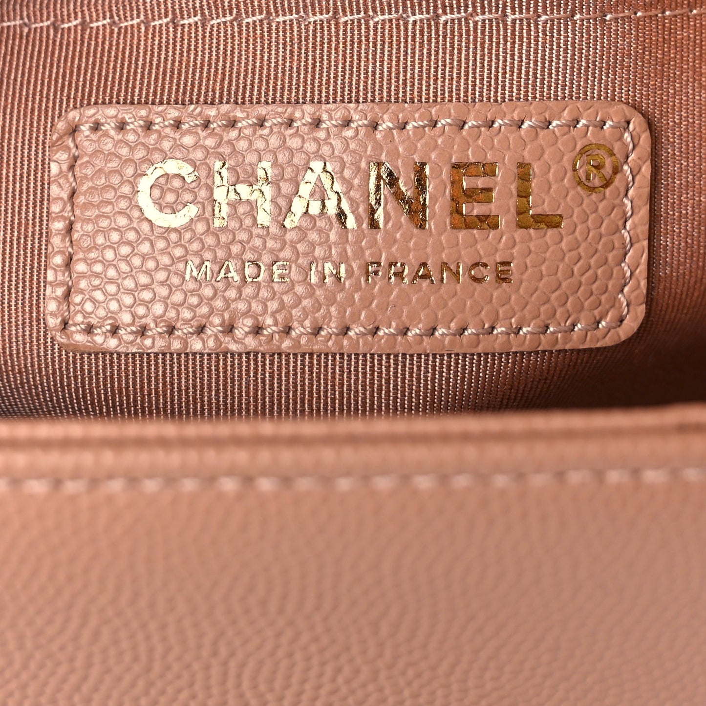 Chanel Caviar Quilted Medium Boy Flap Beige
