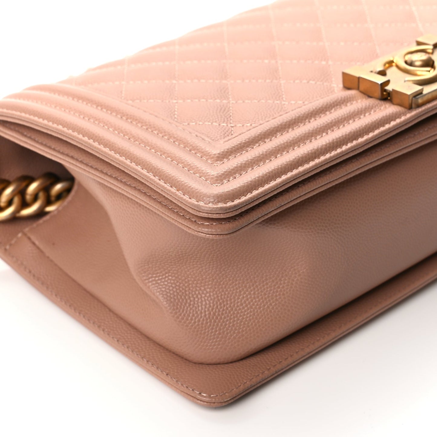 Chanel Caviar Quilted Medium Boy Flap Beige
