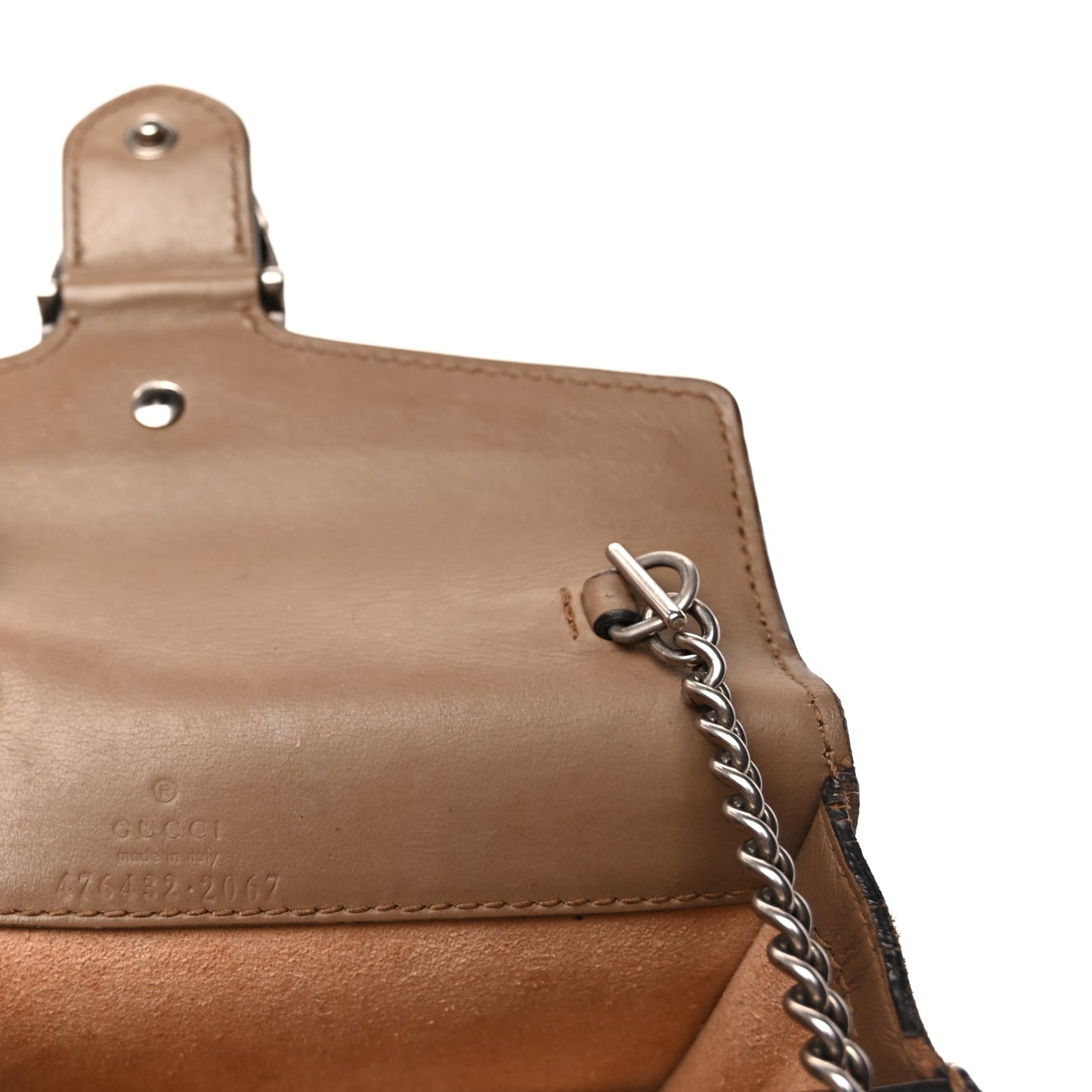Gucci GG Supreme Monogram Super Mini Dionysus Shoulder Bag Taupe