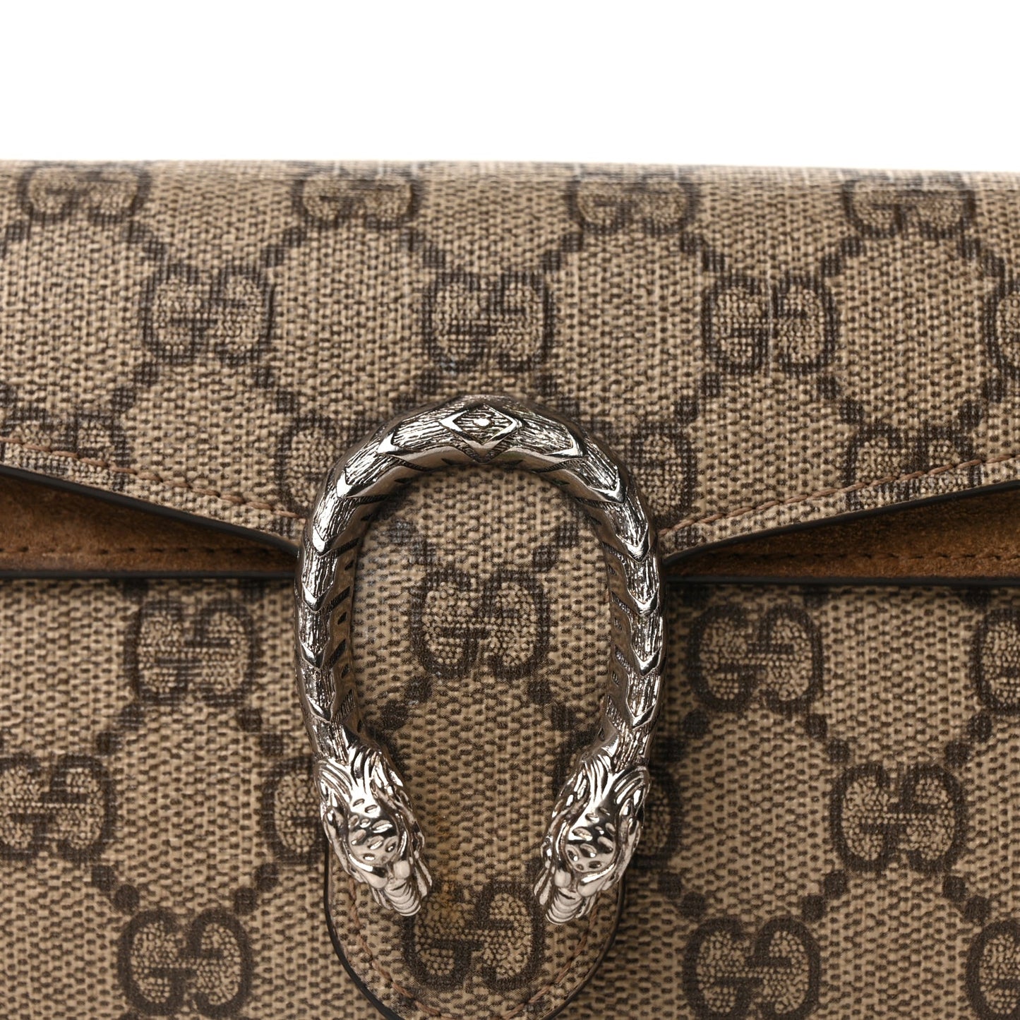 Gucci GG Supreme Monogram Super Mini Dionysus Shoulder Bag Taupe