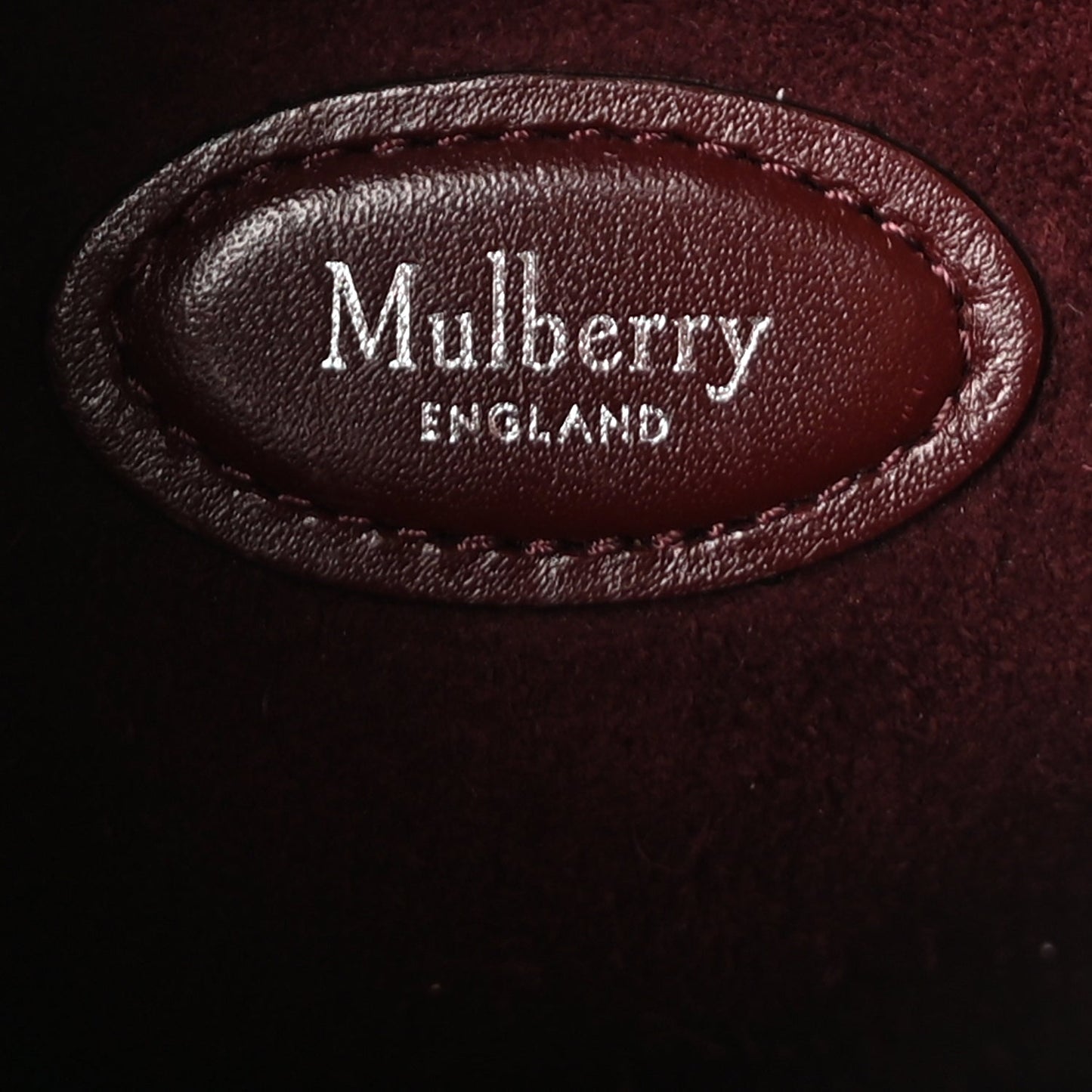 Mulberry Shiny Smooth Calfskin East West Bayswater  Black Cherry