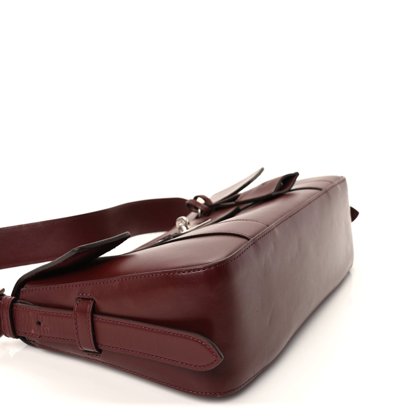 Mulberry Shiny Smooth Calfskin East West Bayswater  Black Cherry