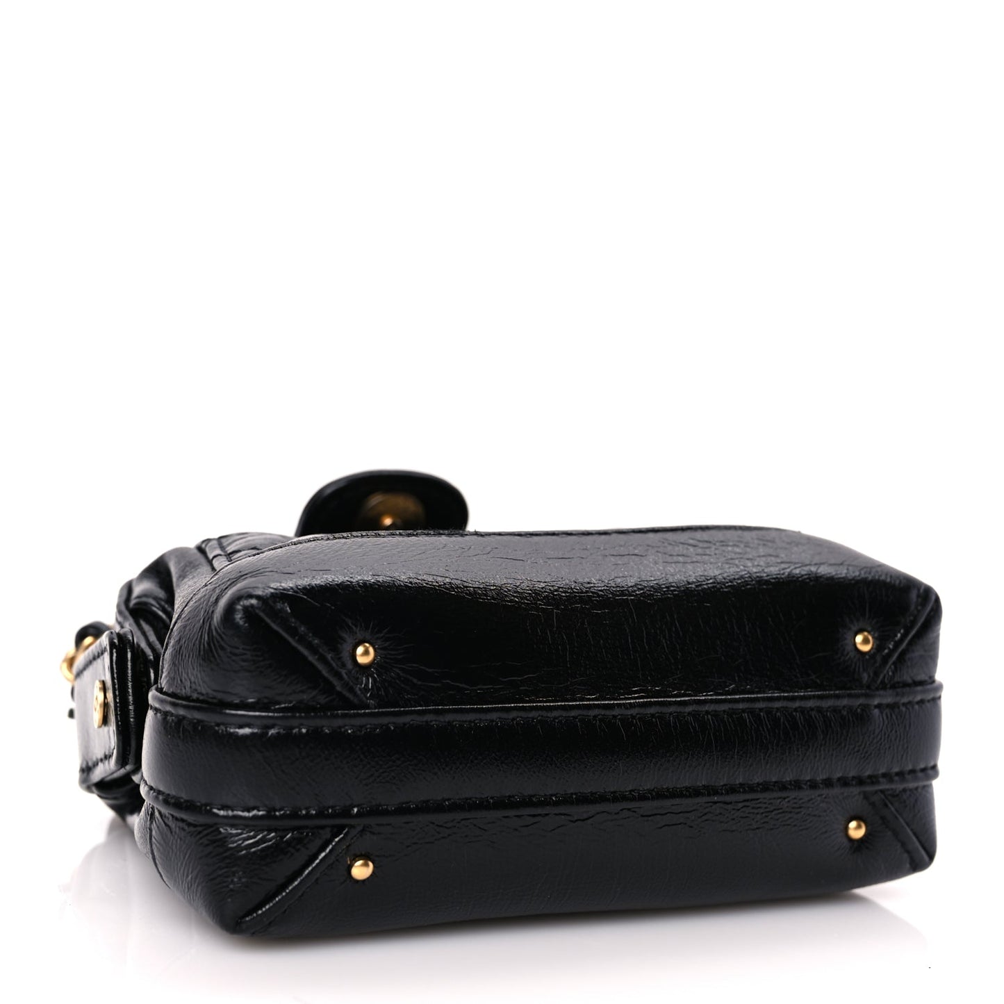 Chanel Shiny Lambskin Quilted Mini Cocodoc Top Handle Bag Black