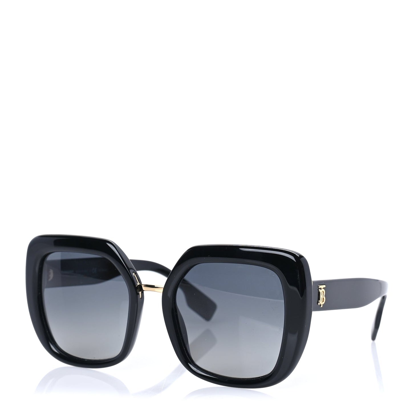 Burberry Acetate Oversized B4315 TB Sunglasses Black