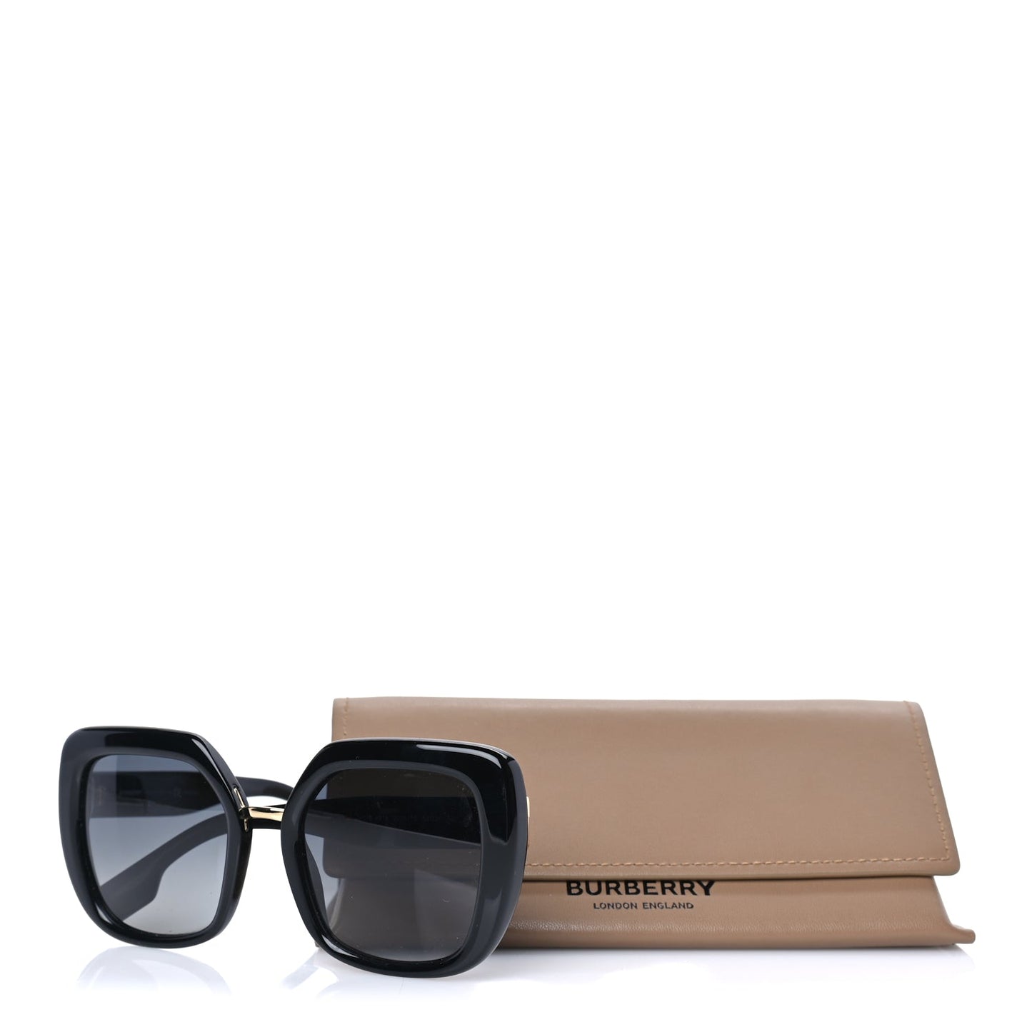 Burberry Acetate Oversized B4315 TB Sunglasses Black