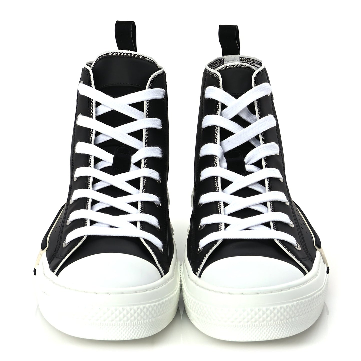 Christian Dior Nylon Calfskin Mens B23 High Top Sneakers 42.5 Black
