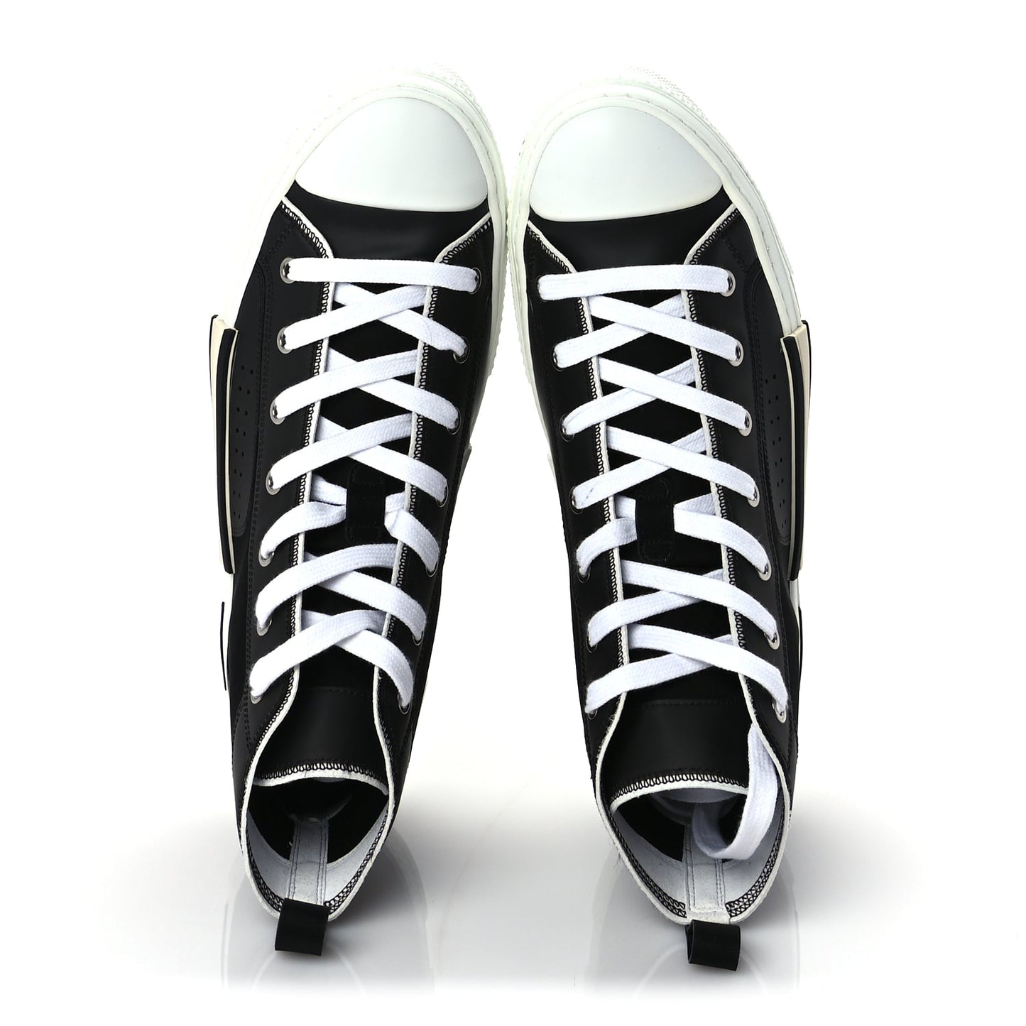 Christian Dior Nylon Calfskin Mens B23 High Top Sneakers 42.5 Black