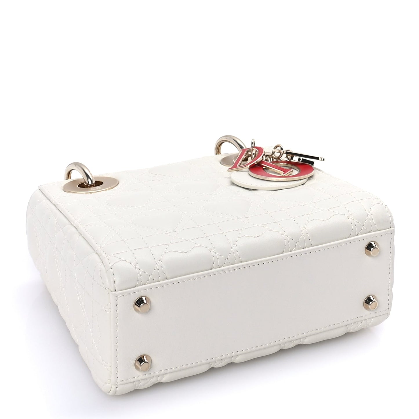 Christian Dior Lambskin Cannage Mini DiorAmour Lady Dior Latte