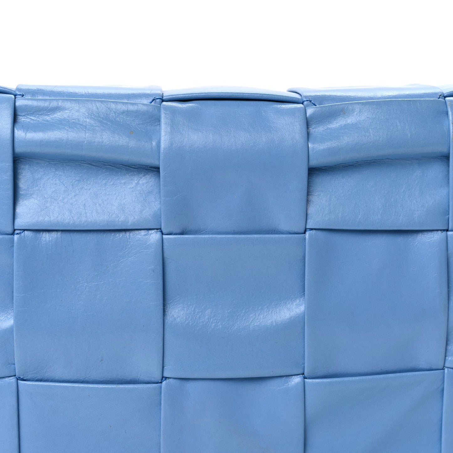 Bottega Veneta Paper Calfskin Maxi Intreccio Cassette Crossbody Bag  Pool