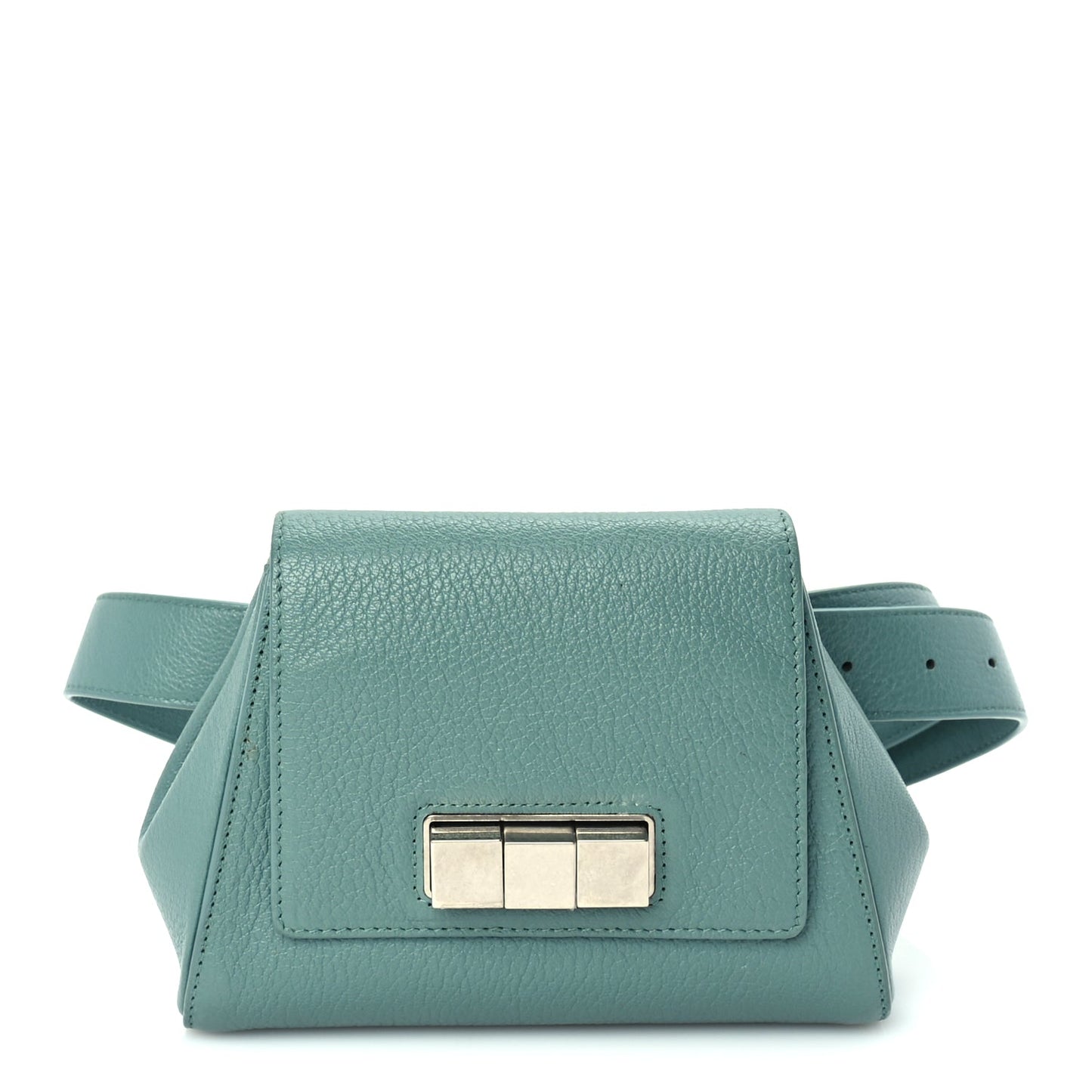 Bottega Veneta Grained Calfskin Geometric Belt Bag Storm