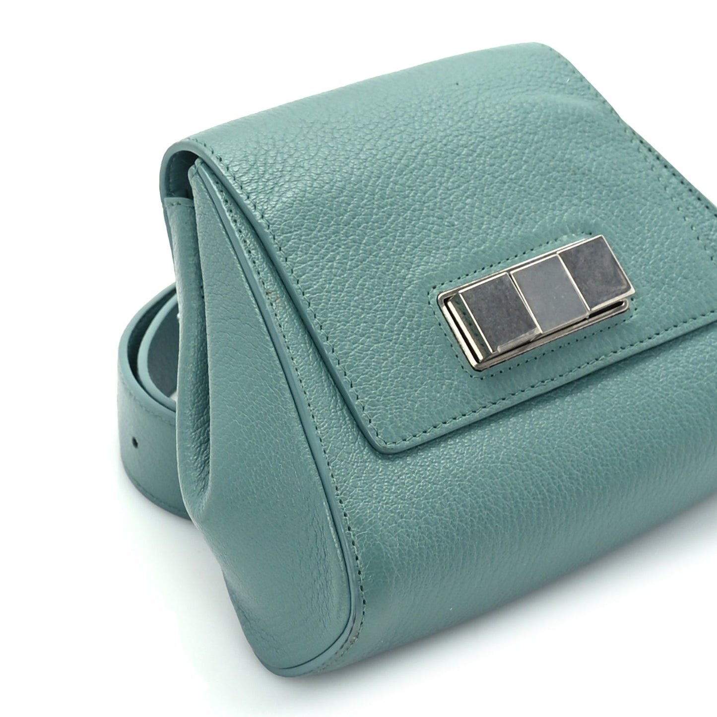 Bottega Veneta Grained Calfskin Geometric Belt Bag Storm