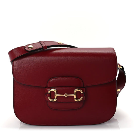 Gucci Azalea Calfskin Horsebit 1955 Shoulder Bag  New Cherry Red