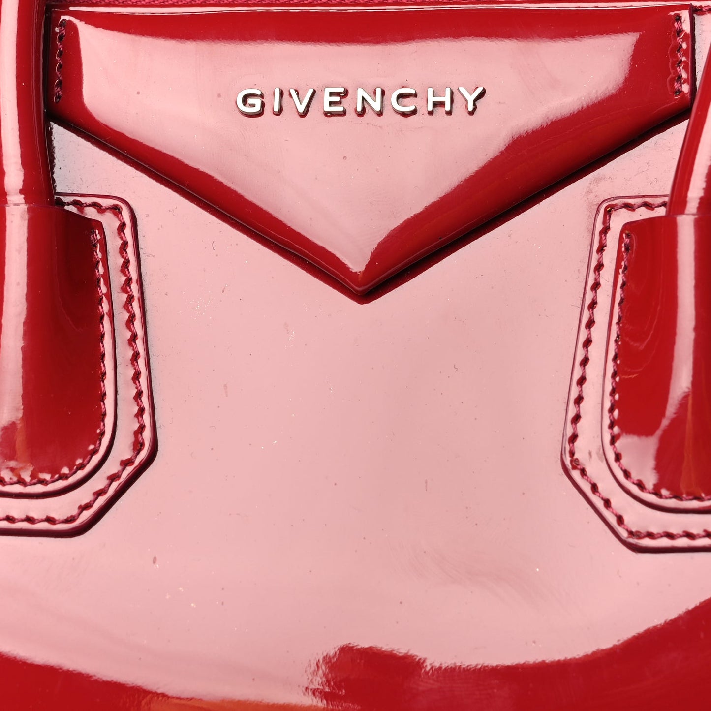 Givenchy Patent Calfskin Small Antigona Red