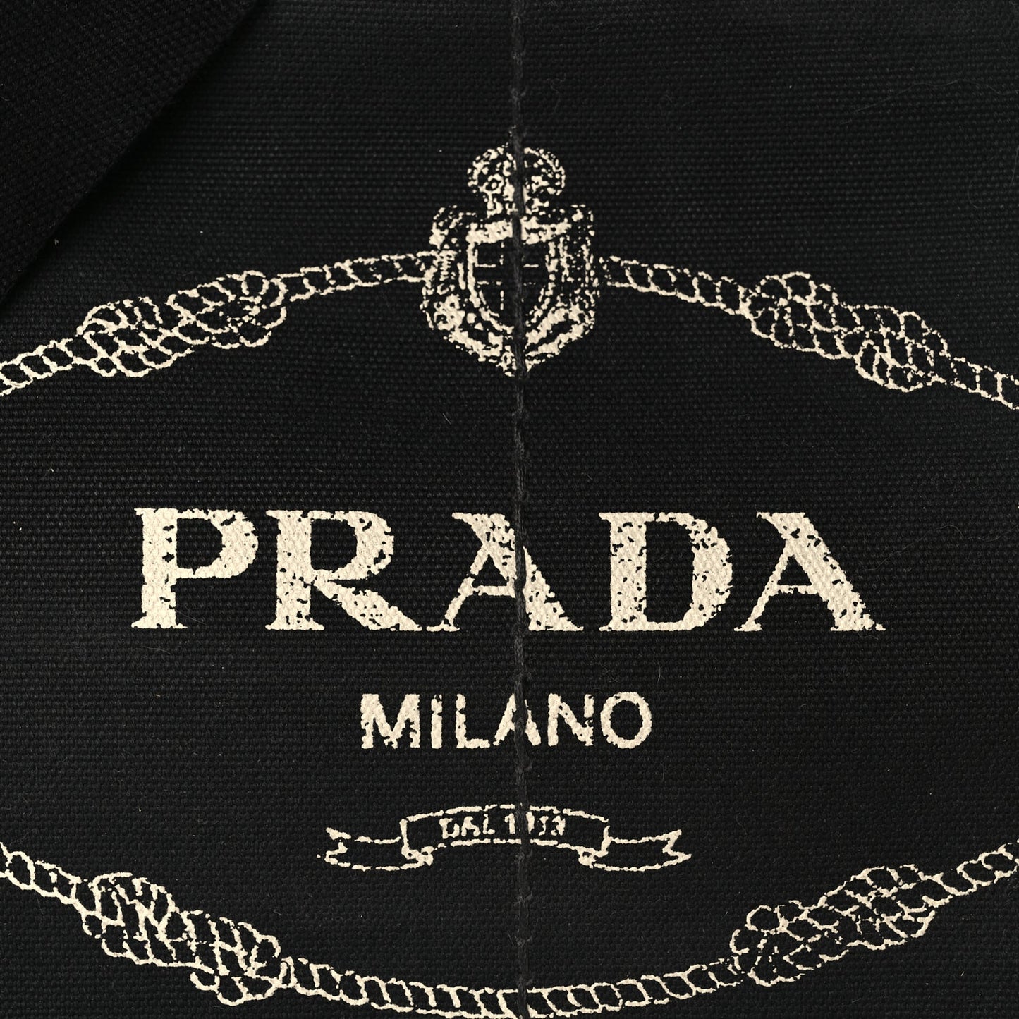 Prada Canapa Logo Tote Black