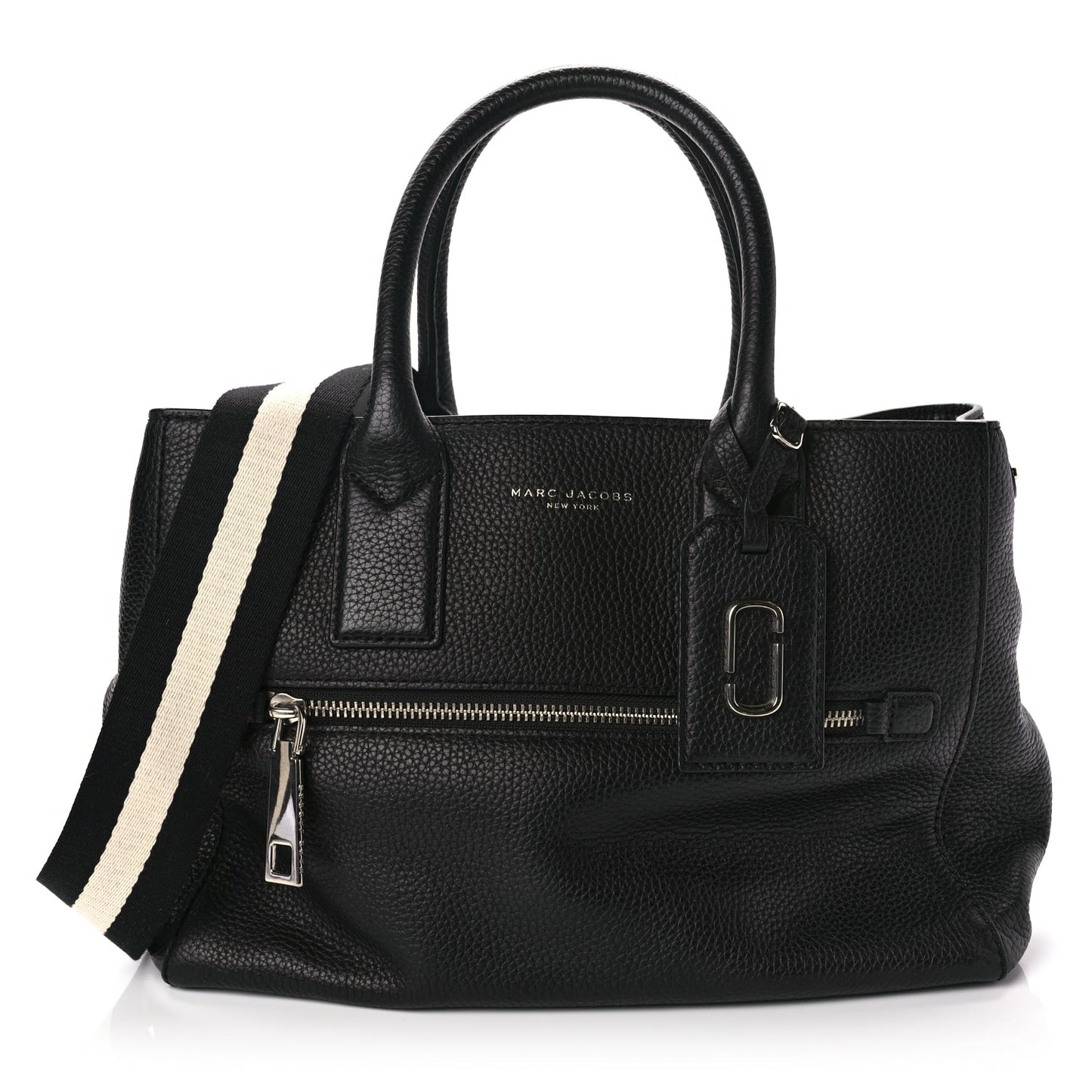 Marc Jacobs Grained Calfskin Satchel Bag Black