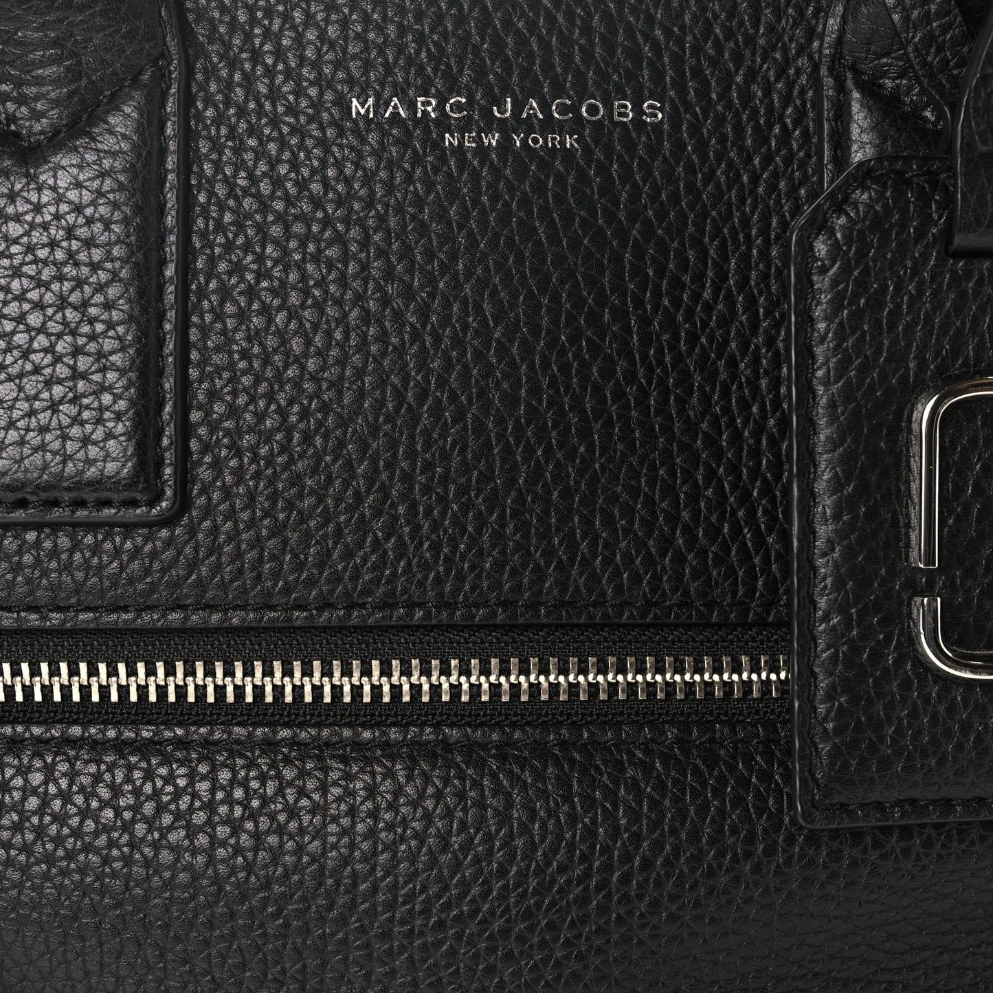 Marc Jacobs Grained Calfskin Satchel Bag Black
