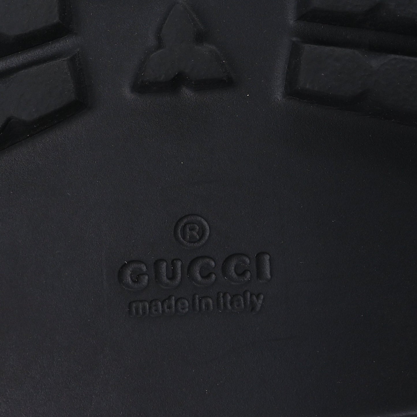 Gucci Rubber Web Mens Lug Sole Slide Sandals 10  Black Green Red