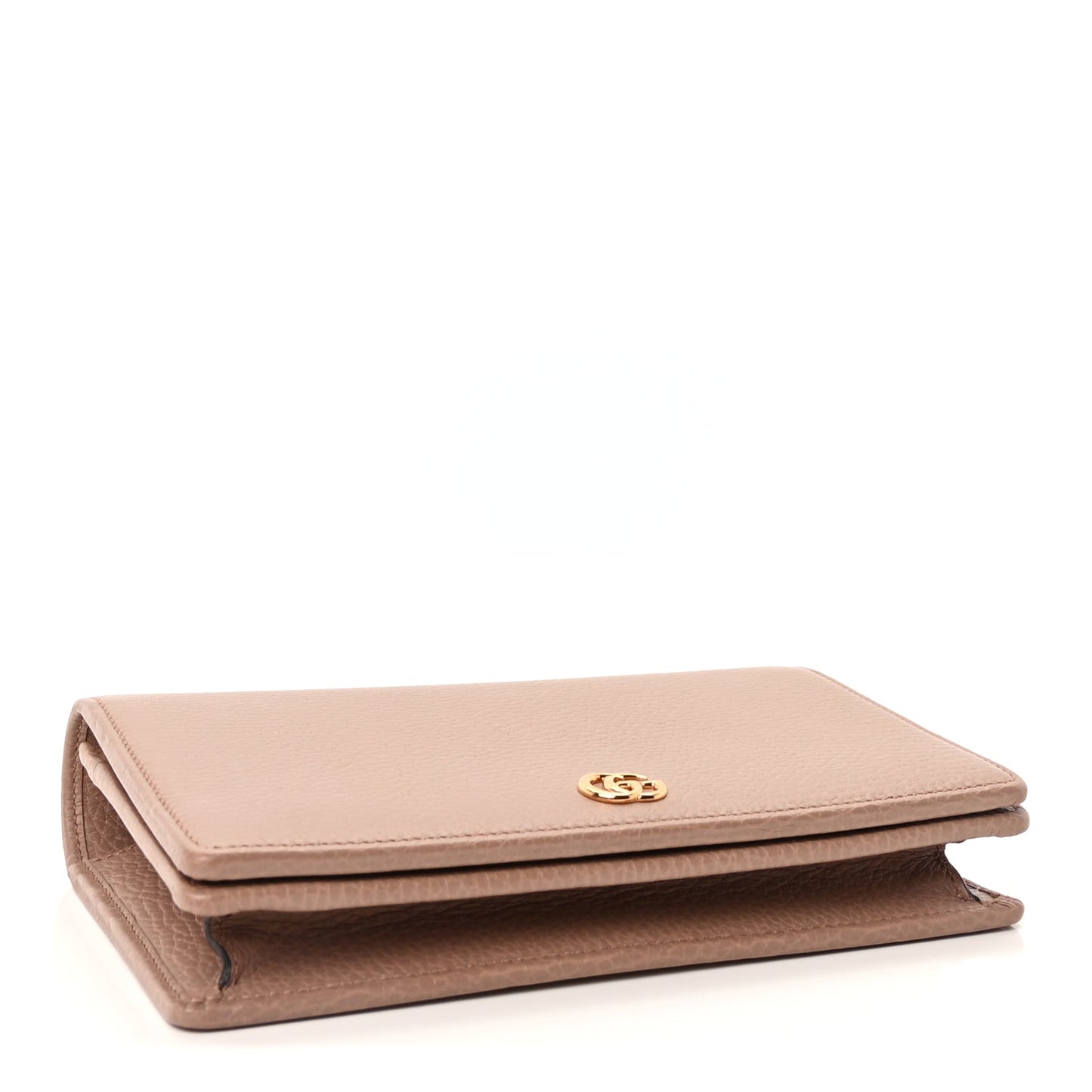 Gucci Calfskin Mini GG Marmont Chain Wallet  Porcelain Rose