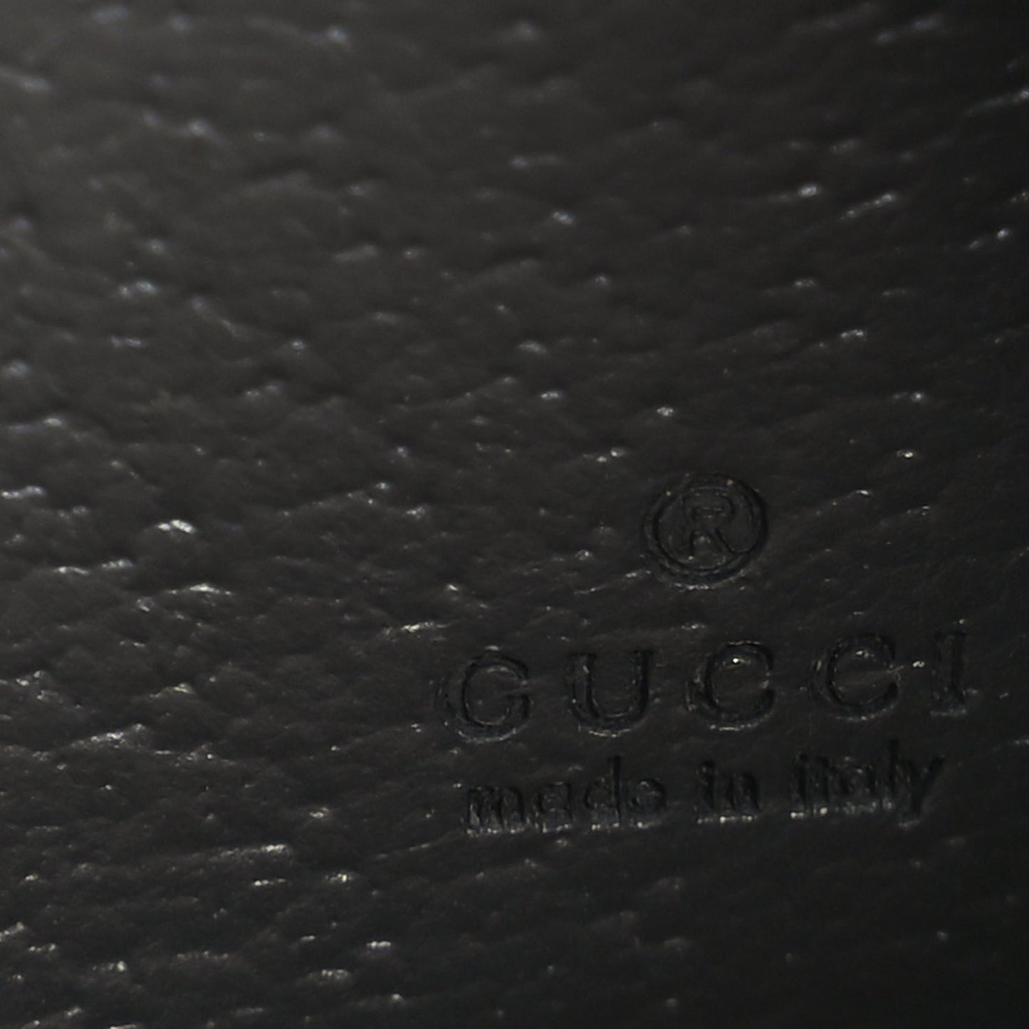 Gucci GG Supreme Monogram Textured Dollar Calfskin Ophidia Wristlet Pouch  Grey Black Graphite Grey