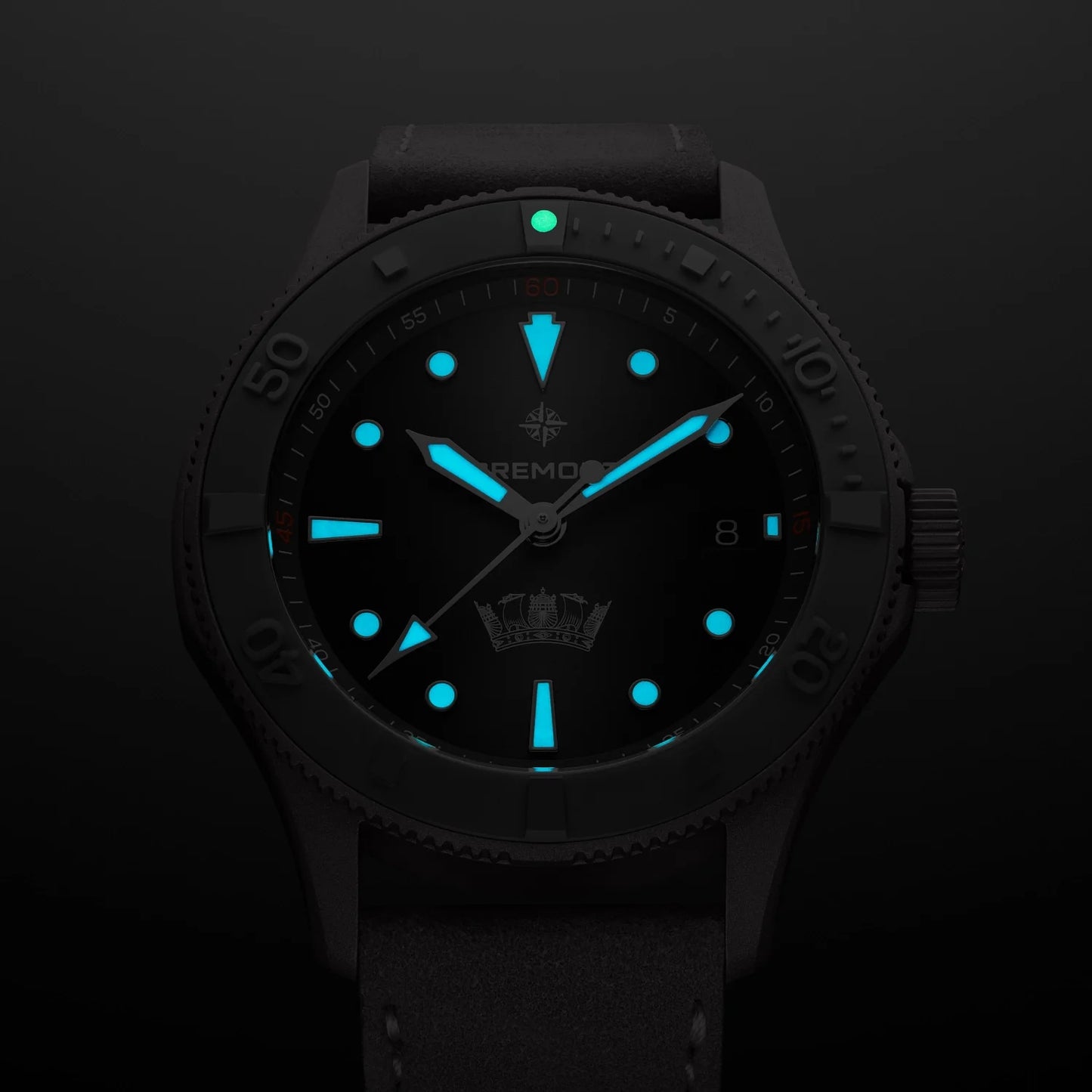 HMAF Supermarine 40mm Date Leather Strap